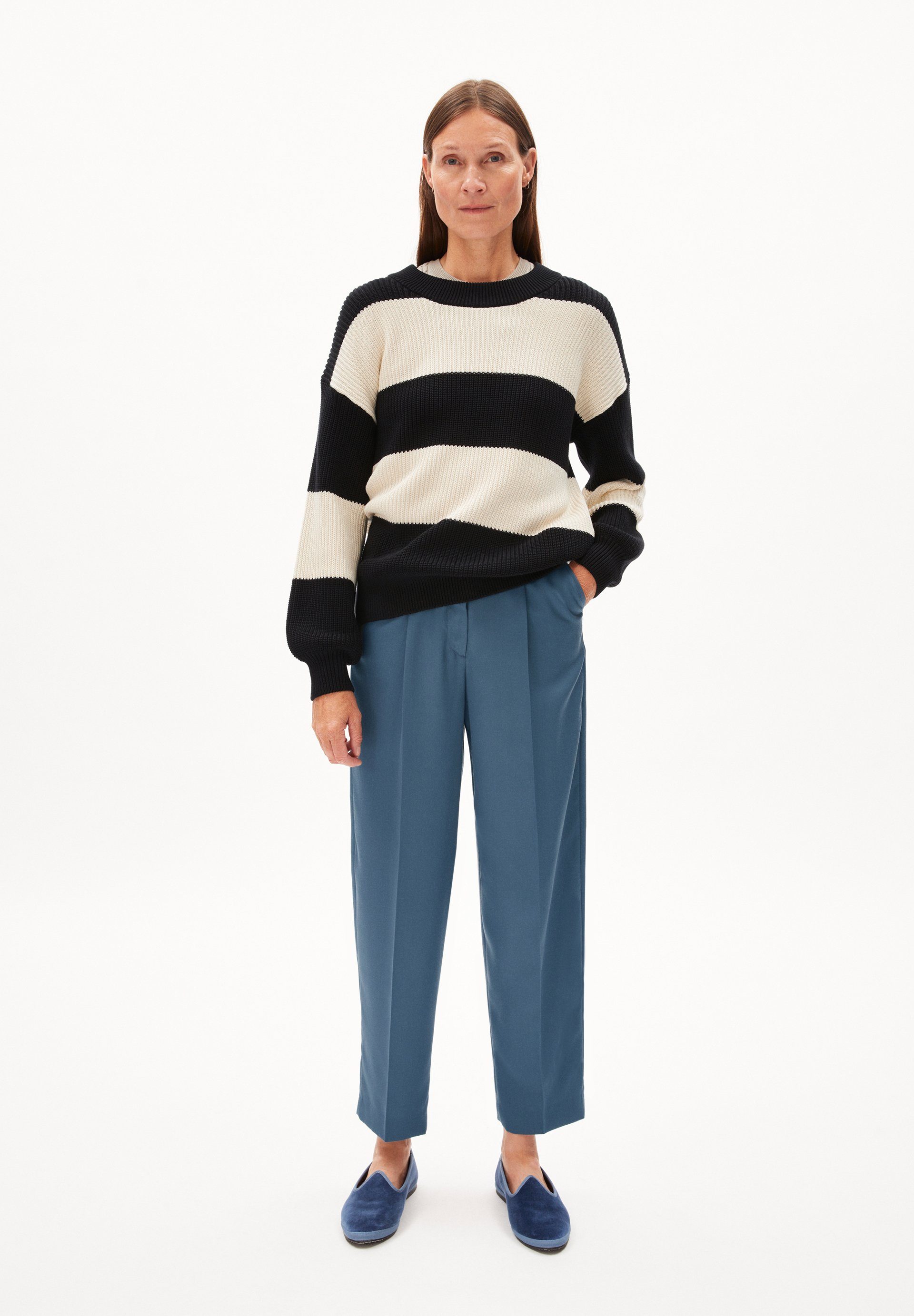 Armedangels Strickpullover HAAYLE BLOCKSTRIPES Damen (1-tlg)
