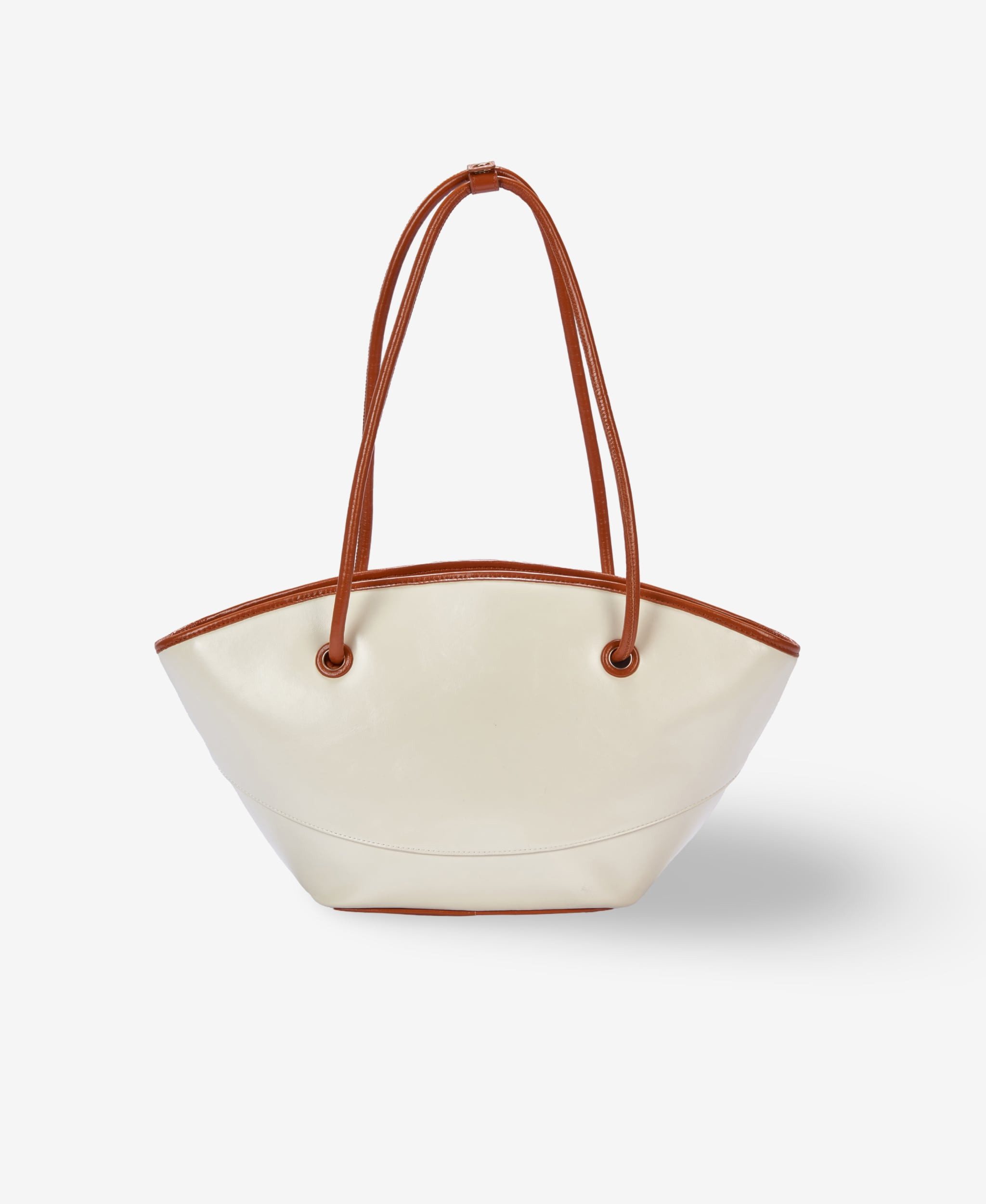 GLAMIRA Schultertasche Rustic Allure Weiße Schultertasche (1-tlg), echt Leder, mit Reißverschluss, schützende Metallfüße