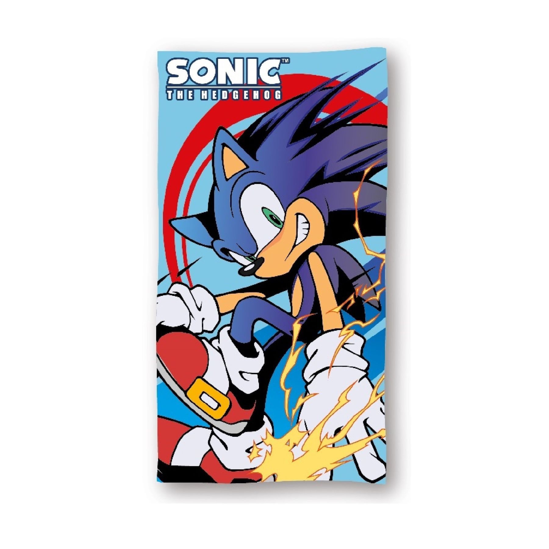 Sonic The Hedgehog Strandtuch Mikrofaser Badetuch Blau 70 × 140 cm Strand Handtuch, (Packung)