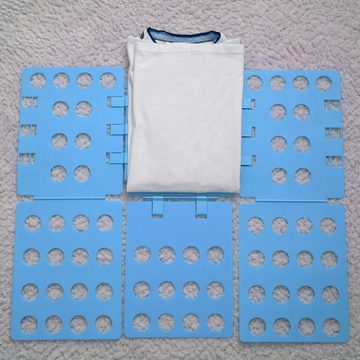 Intirilife Wäschesortierer Falt-Hilfe für Kleidung (Wäsche Faltbrett Kleiderfalthilfe in Blau, 1 St), 67.5 x 58 cm - Schnelles unkompliziertes Zusammenlegen von Wäsche