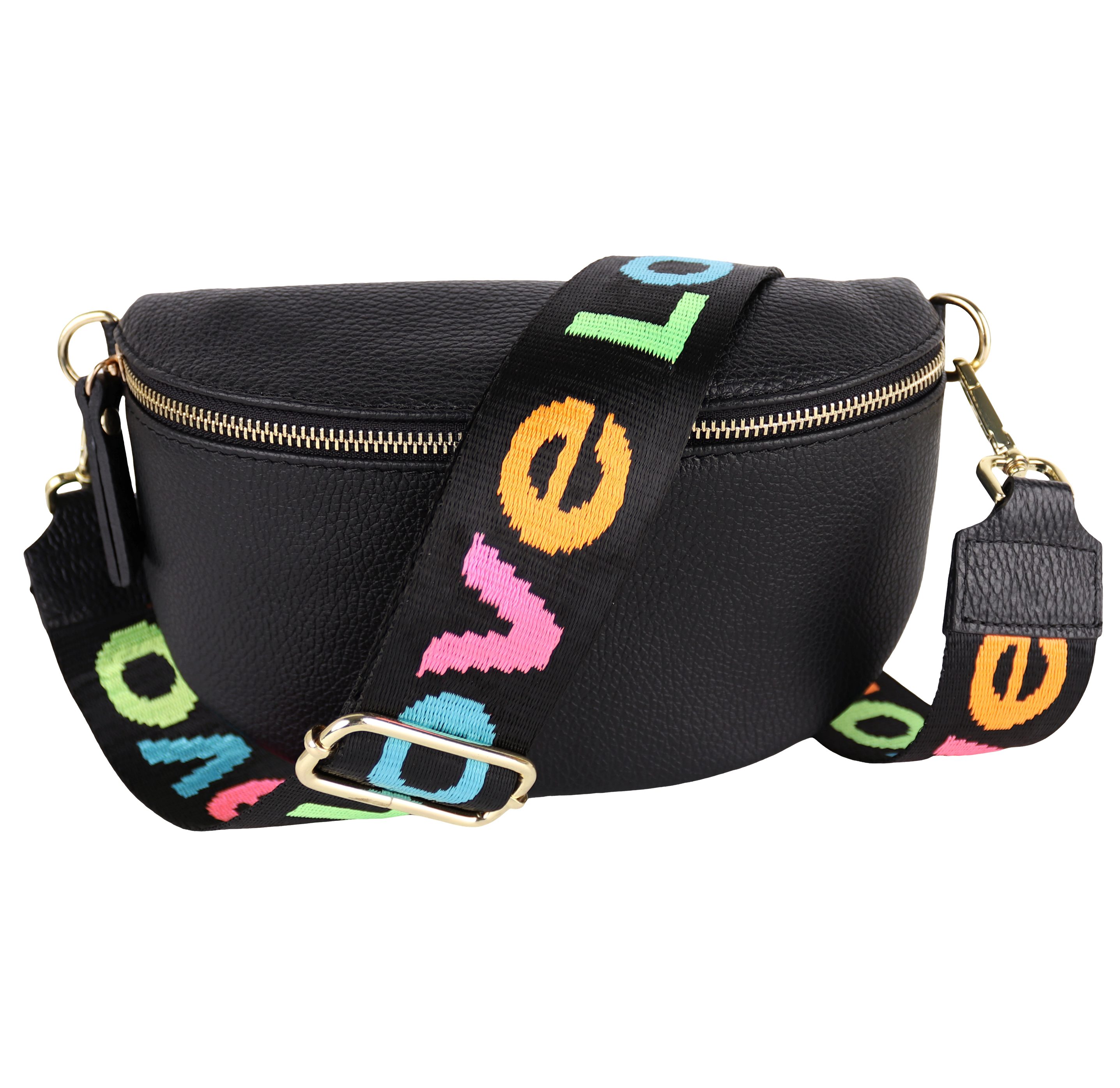 MIRROSI Bauchtasche mit GOLDENER Reißverschluss Damen, günstig online kaufen