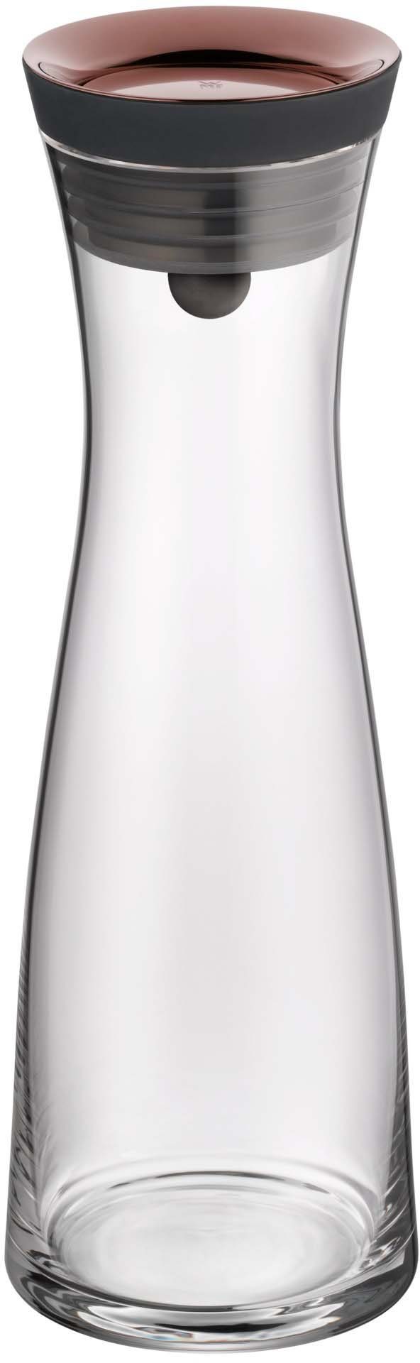 WMF Wasserkaraffe Basic für Kalt- und Warmgetränke, Silikonrand, 1 l Fassungsvermögen, Close-Up-Verschluss ink. integriertem Sieb, spülmaschinengeeignet
