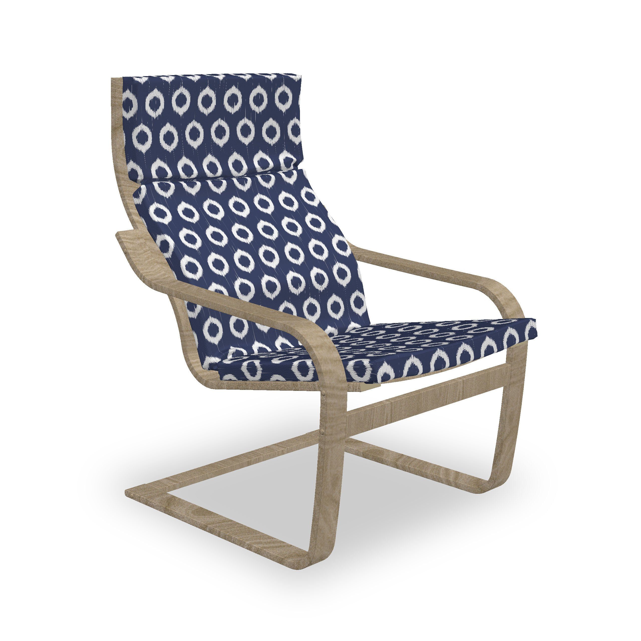 Abakuhaus Stuhlkissen Sitzkissen mit Stuhlkissen mit Hakenschlaufe und Reißverschluss, Navy blau Grunge Sketchy Entwurf