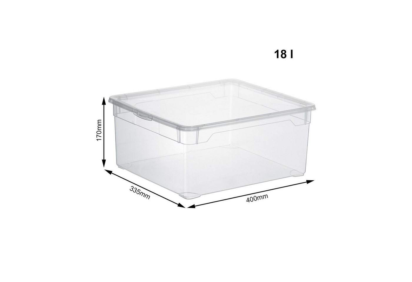 Thumbnail - ROTHO Stapelbox durchsichtige stapelbare Aufbewahrungsbox Rotho