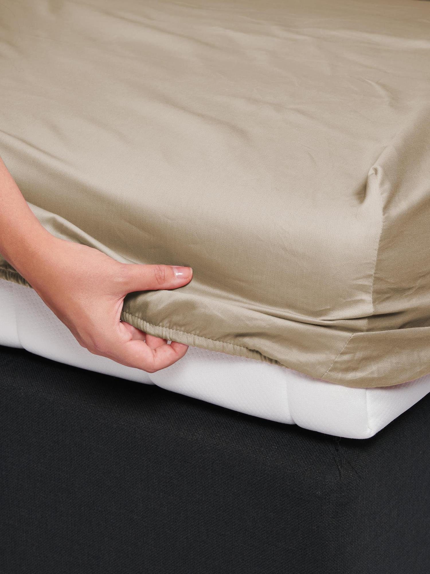 Essenza Spannbettlaken Satin, Satin, Gummizug: rundum, günstig online kaufen