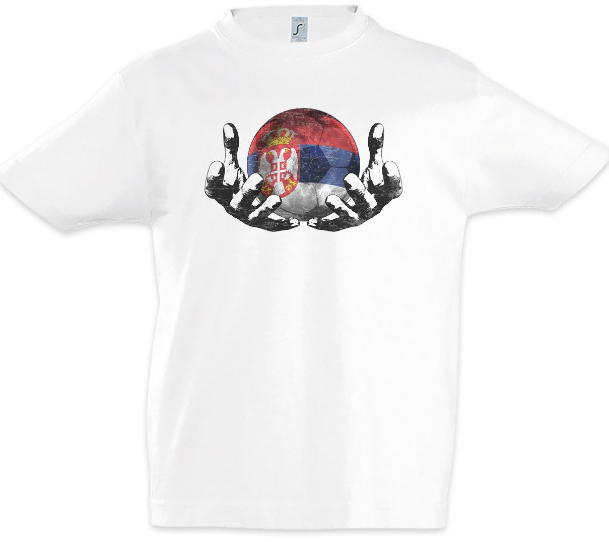 Print-Shirt Serbia Football Magic Ball Kinder T-Shirt Serbien Serbisch Serbische