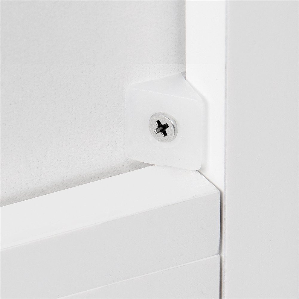 Yaheetech Hochschrank Badezimmerschrank Einlegeboden verstellbaren weiß mit
