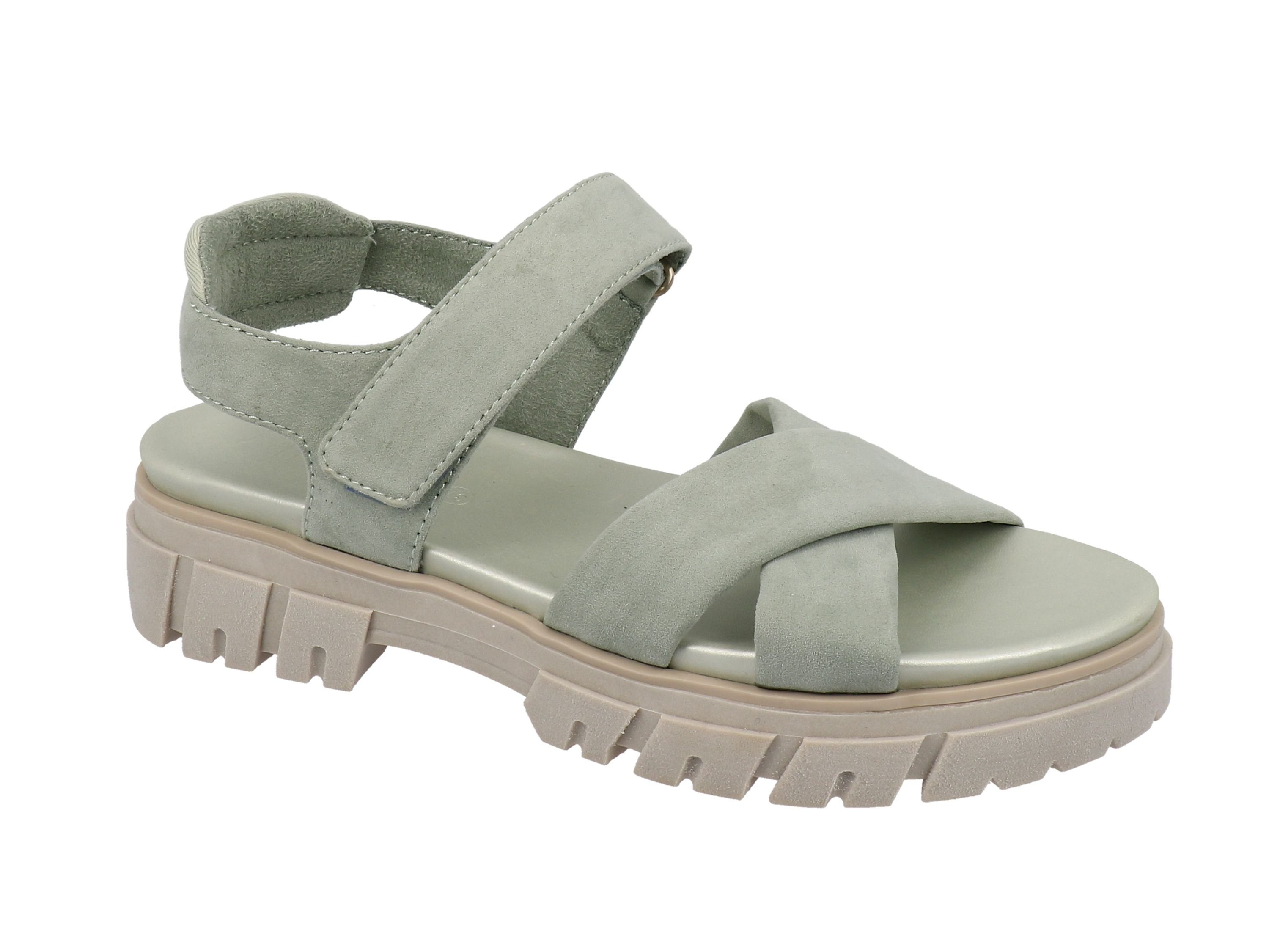 TOM TAILOR Tom Tailor Denim Damen 3297206 Sandaletten schlicht Logo-Print Riemchensandale