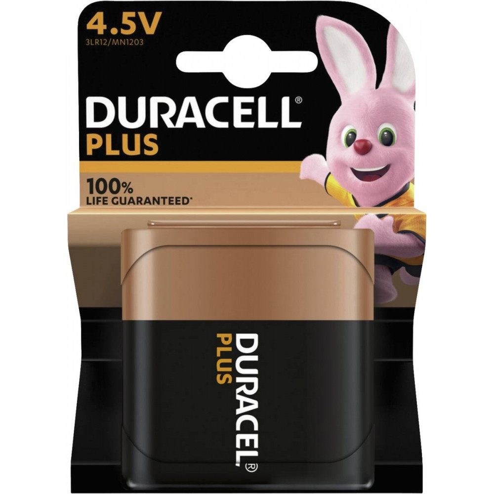 Duracell Plus-4,5V Flach-Batterie für zuverlässige Energie. Akku