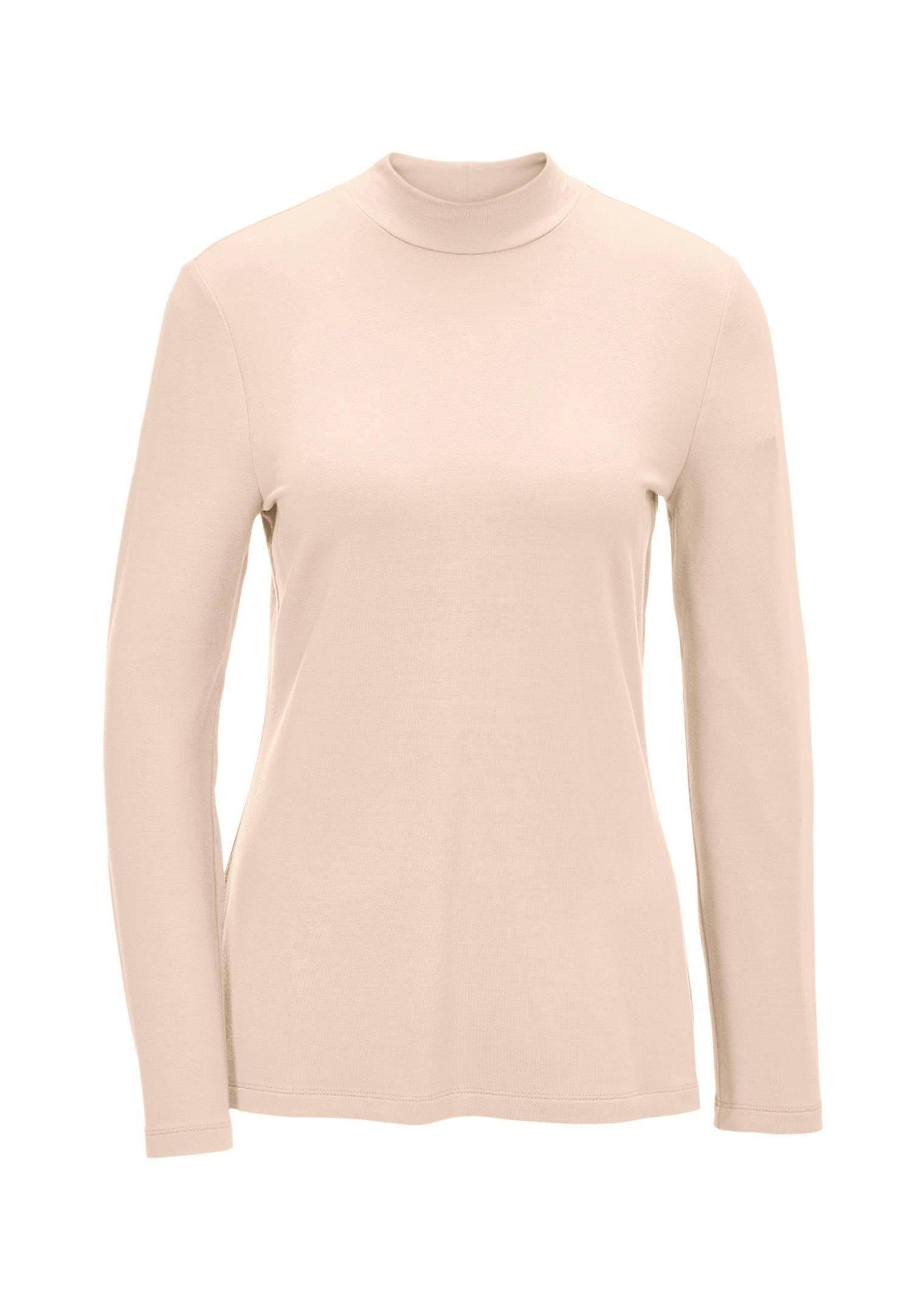 GOLDNER Langarmshirt Kurzgröße: Stehkragenshirt mit Langarm günstig online kaufen