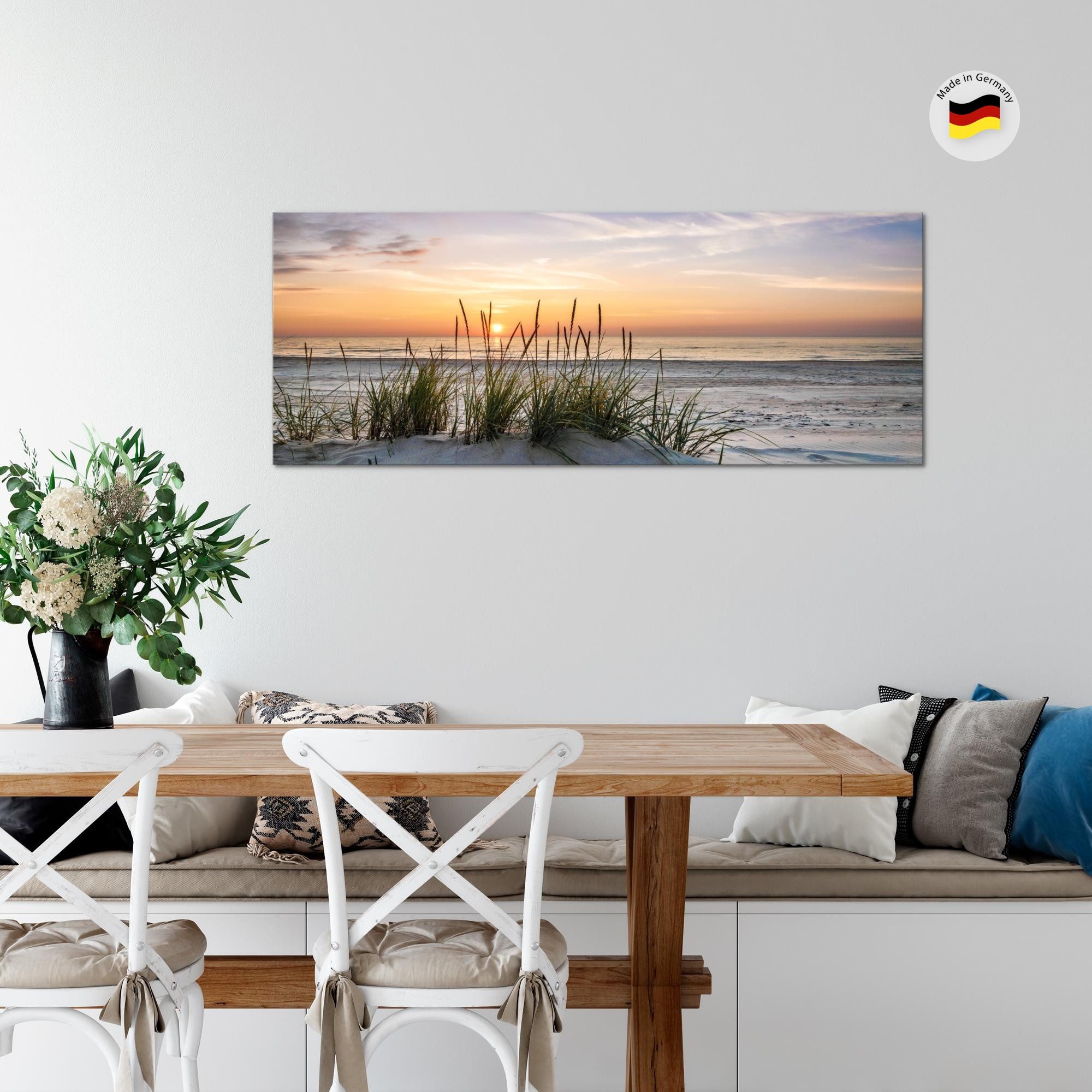 Runa Art Wandbild Natur Landschaft Bild Wohnzimmer Schlafzimmer Deko, Sonnenuntergang