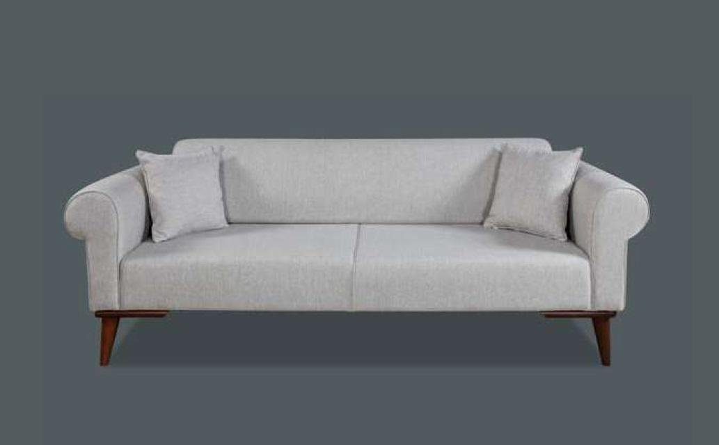 Möbel Couch Grau Sofa Neu Stoff Dreisitzer Polster Sofa Sitz JVmoebel 3 Loft