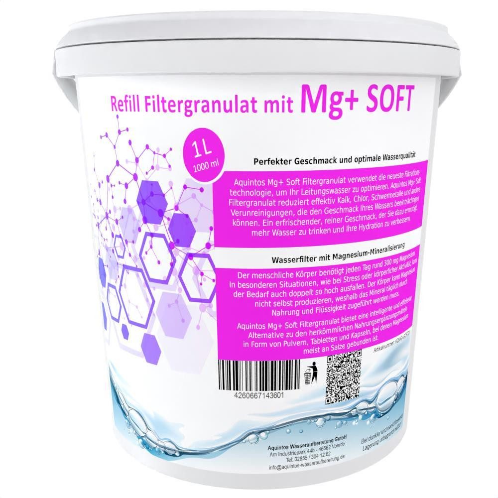Aquintos Wasseraufbereitung Kalk- und Wasserfilter ReFill Filtergranulat mit Mg+ Ersatz für BWT Magnesium Mineralized, Ersatz für BWT Magnesium Mineralized