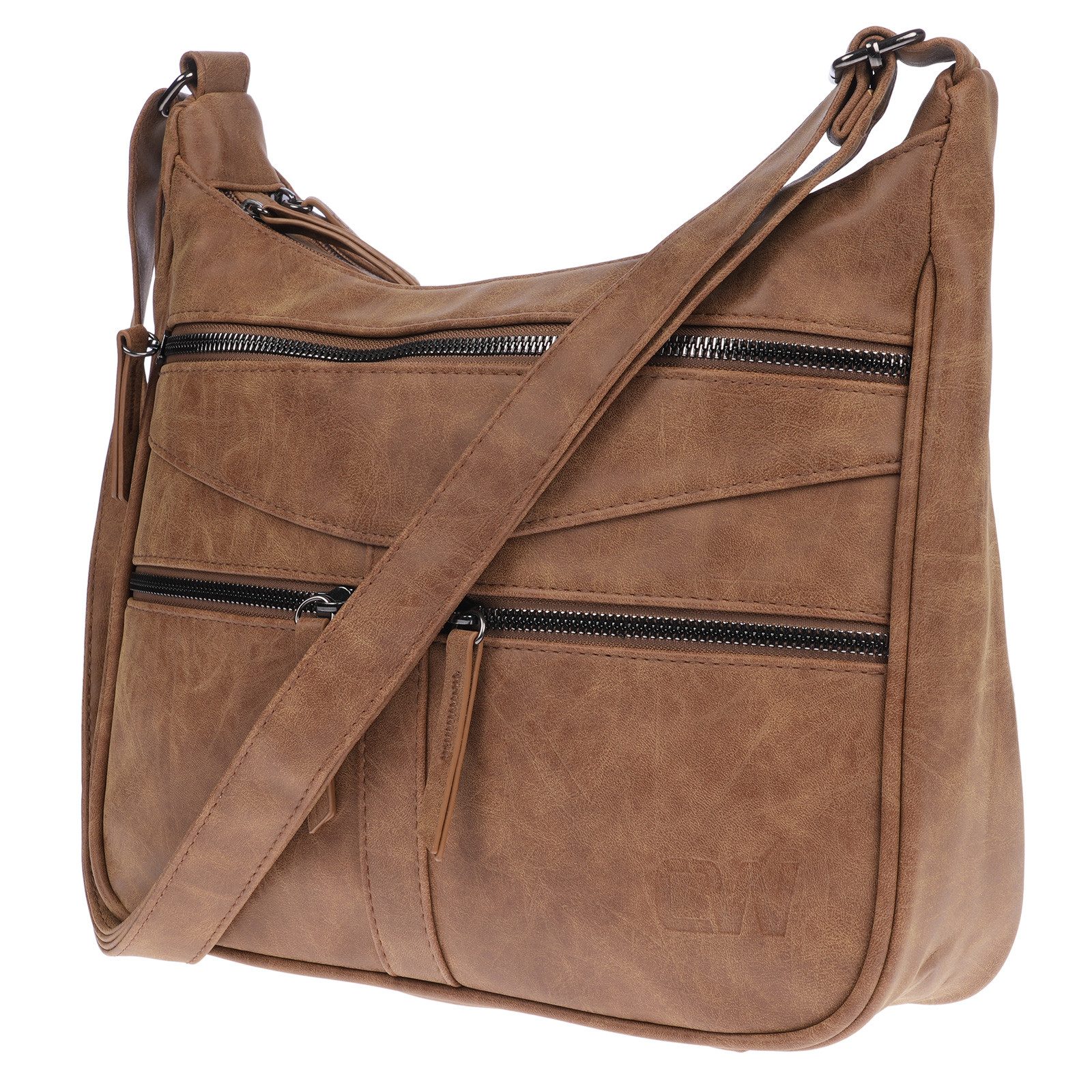 Christian Wippermann Umhängetasche Damen Tasche Schultertasche Umhängetasche Crossover (einzeln), Bag Leder Optik Handtasche