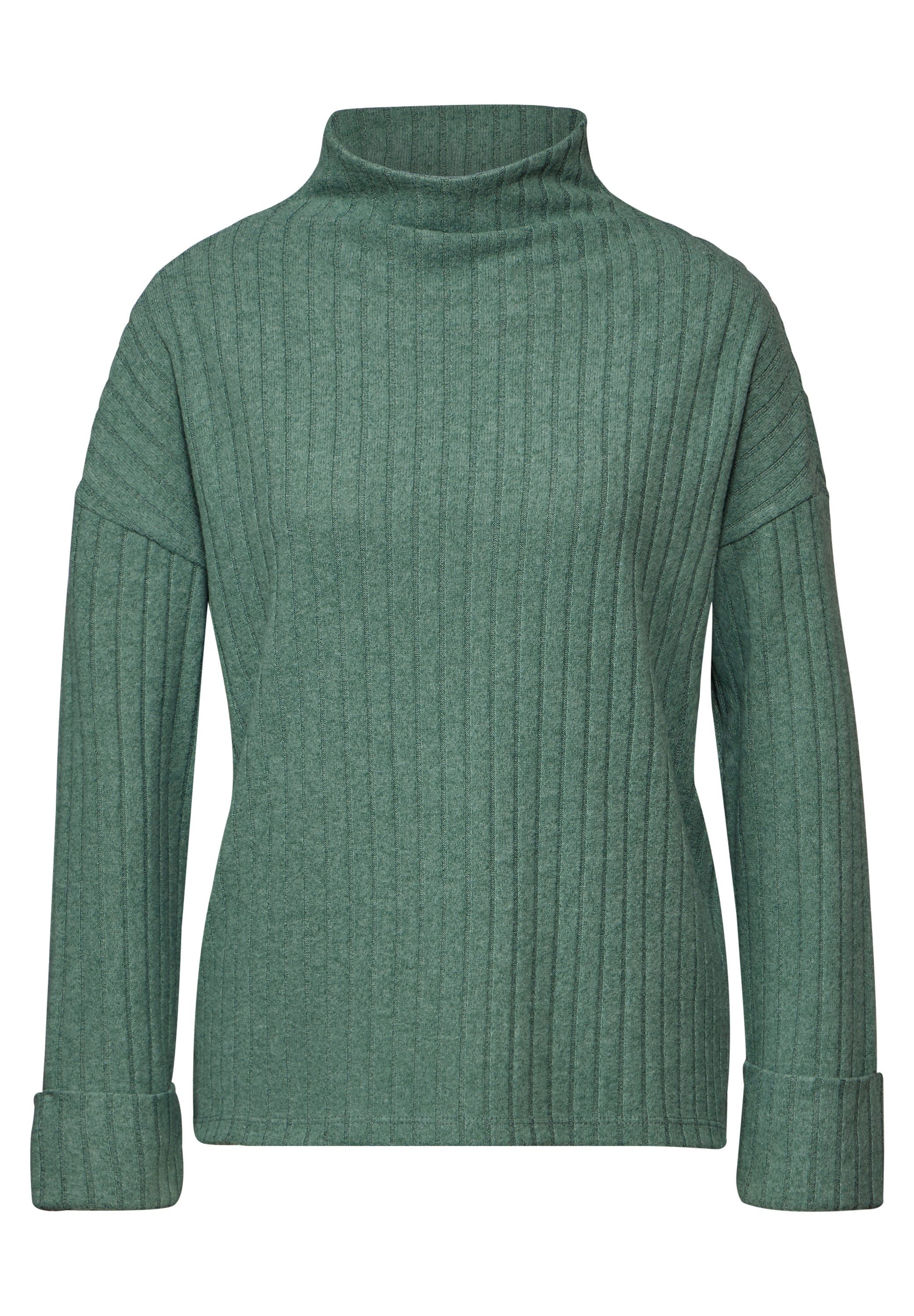 STREET ONE Langarmshirt Shirt mit Rippstruktur günstig online kaufen