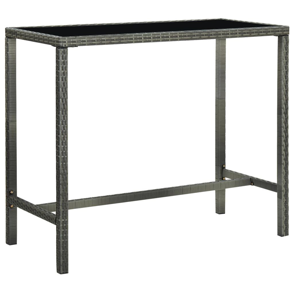 vidaXL Gartentisch Garten-Bartisch Grau 130x60x110 cm günstig online kaufen