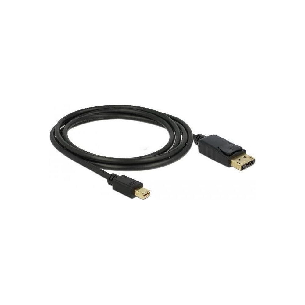 DeLOCK Mini-DisplayPort auf DisplayPort Kabel, 2m, schwarz. Elektro-Kabel