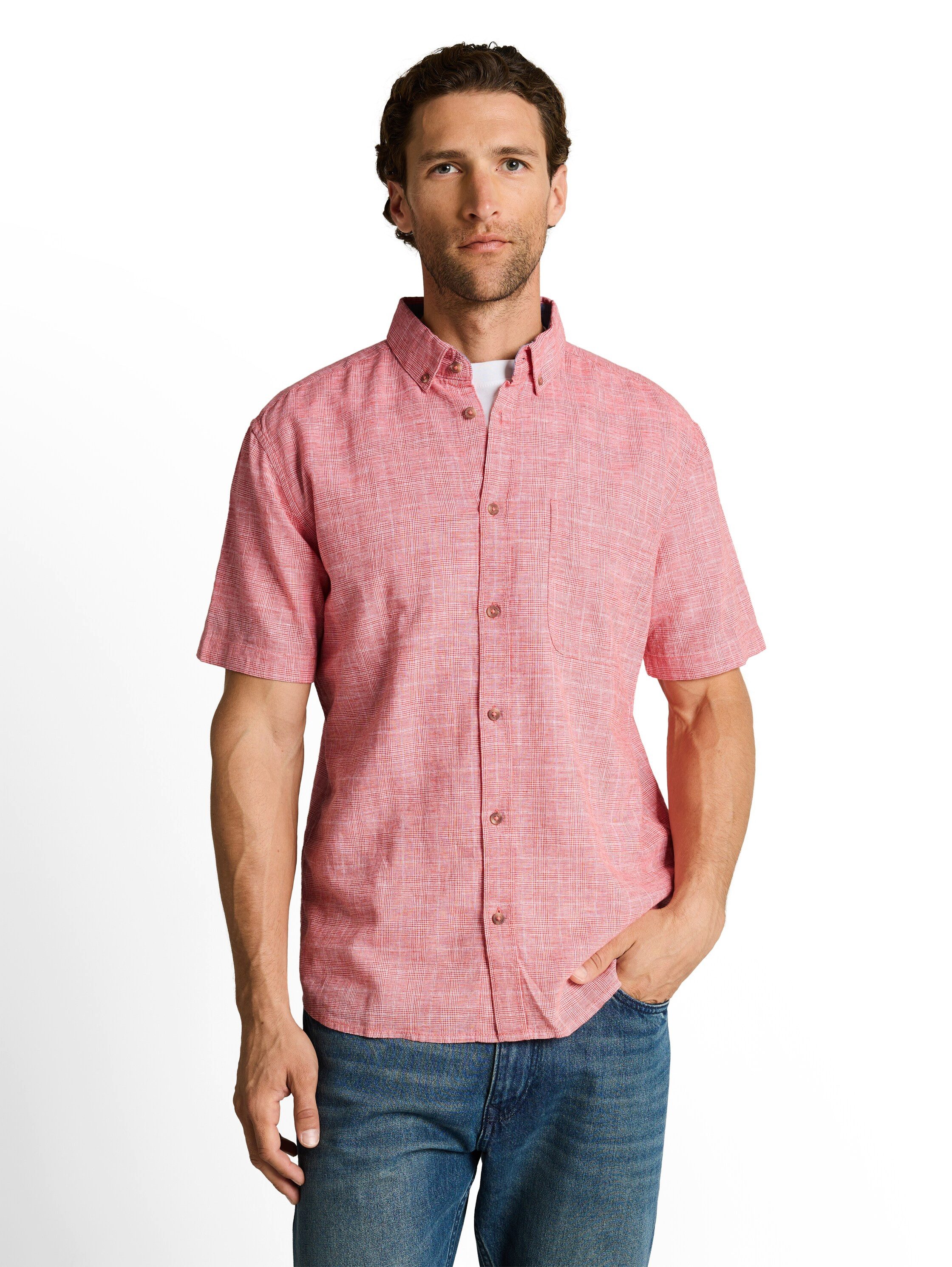 TOM TAILOR Kurzarmhemd mit Button-Down Kragen