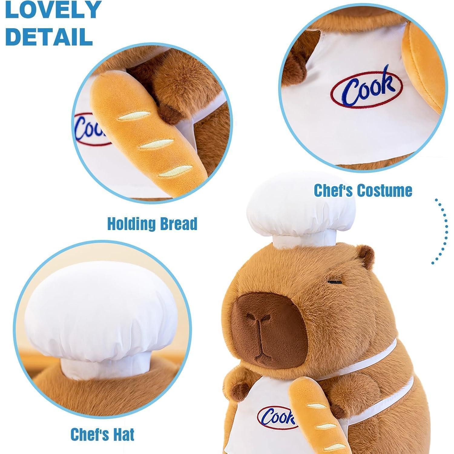 LuxusKollektion Kuscheltier Plüschtier Capybara Plüsch 35cm Kuscheltier Geschenk Kinder Koch 35cm (1-St)