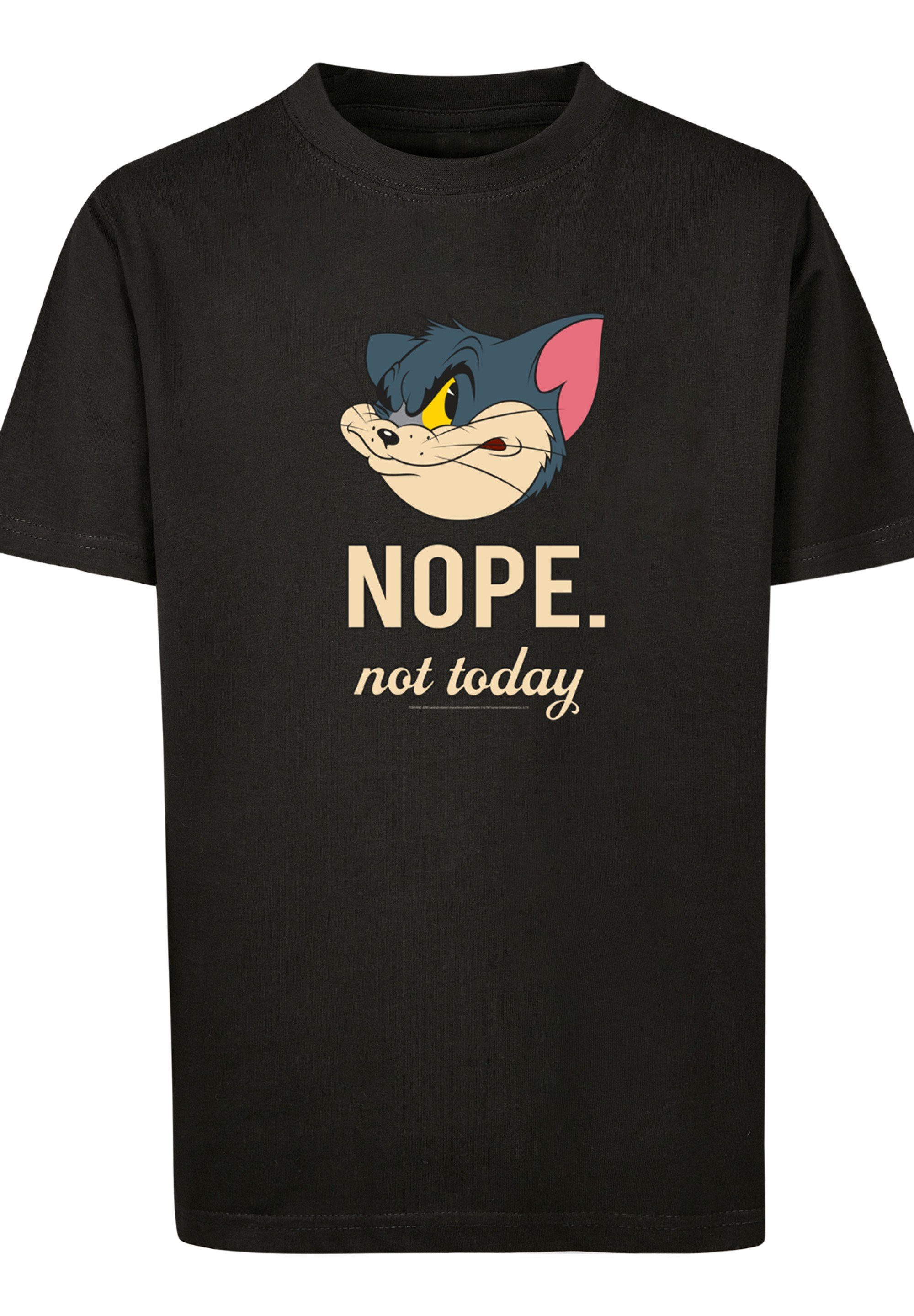 F4NT4STIC T-Shirt Tom and Jerry Print Nope Today Not schwarz TV Serie