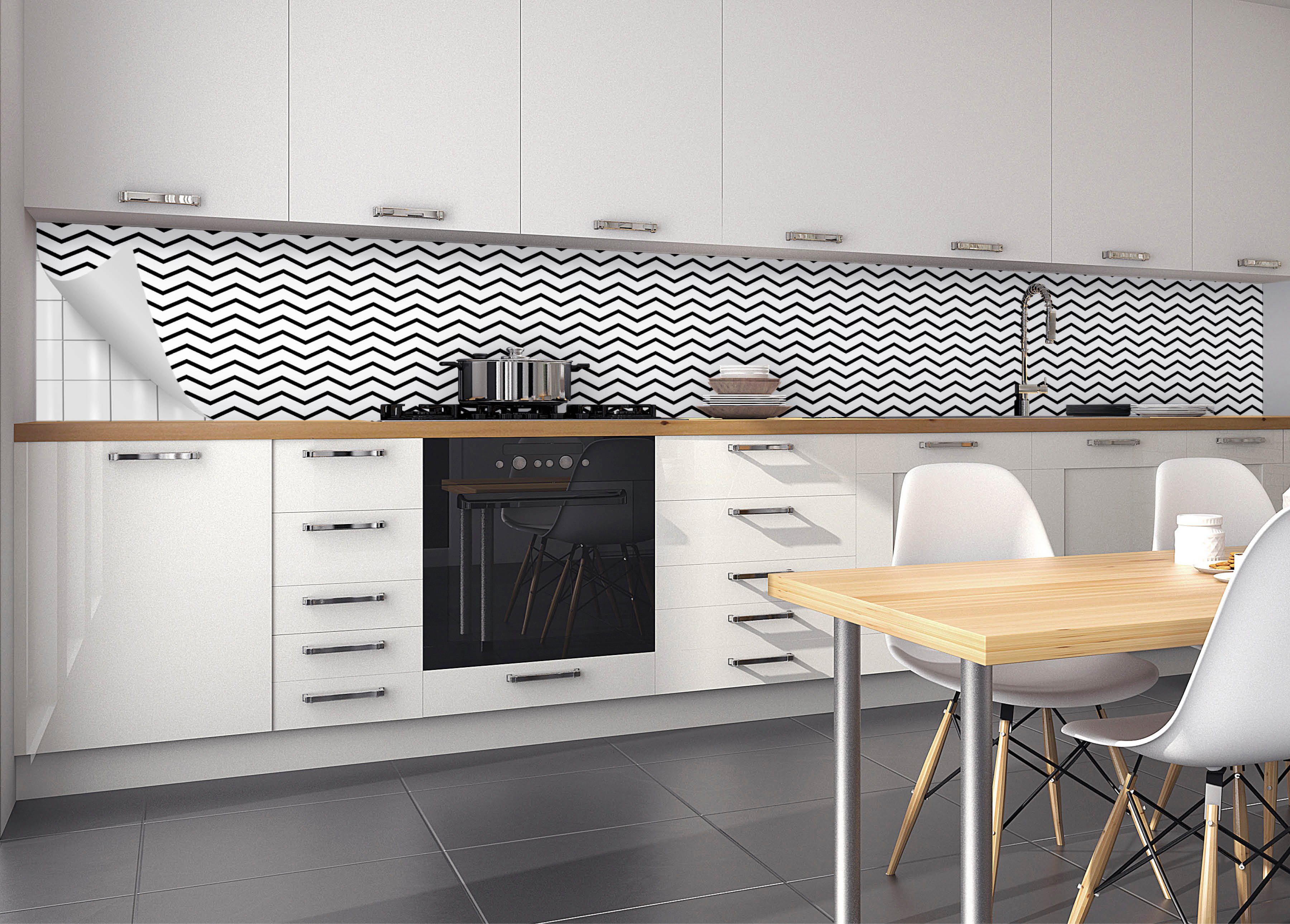Pierre, und selbstklebende MySpotti fixy Küchenrückwand-Folie Küchenrückwand schwarz flexible