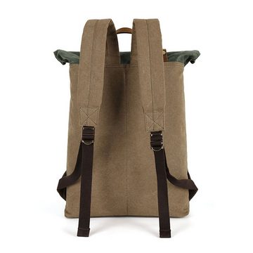 REDOM Laptoprucksack Canvas Rucksack Schulrucksack Reiserucksack Schultertasche (Vintage Notebook Laptop Tasche Schule Uni Rucksack, Backpack mit Laptopfach, für 17,3-Zoll Laptop, luxuriös, Luxus), für Herren Damen Jungen Teenager Freizeit Arbeit Business Reisen