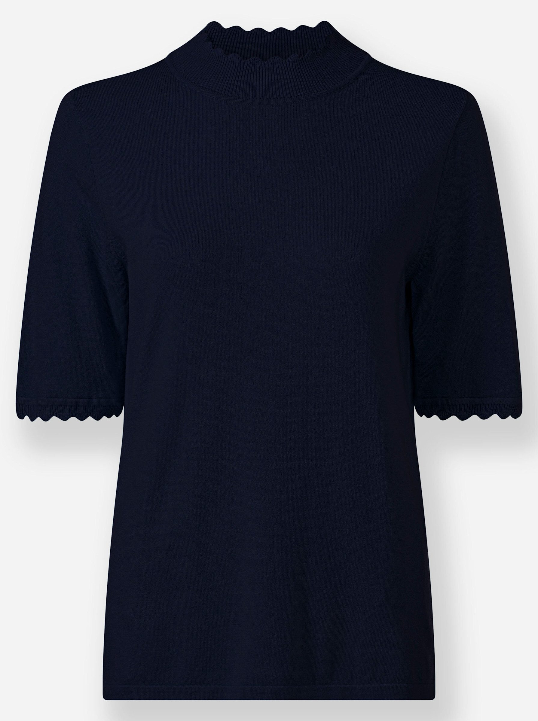 Witt Strickpullover Stehkragen-Pullover Kurzarm Jersey