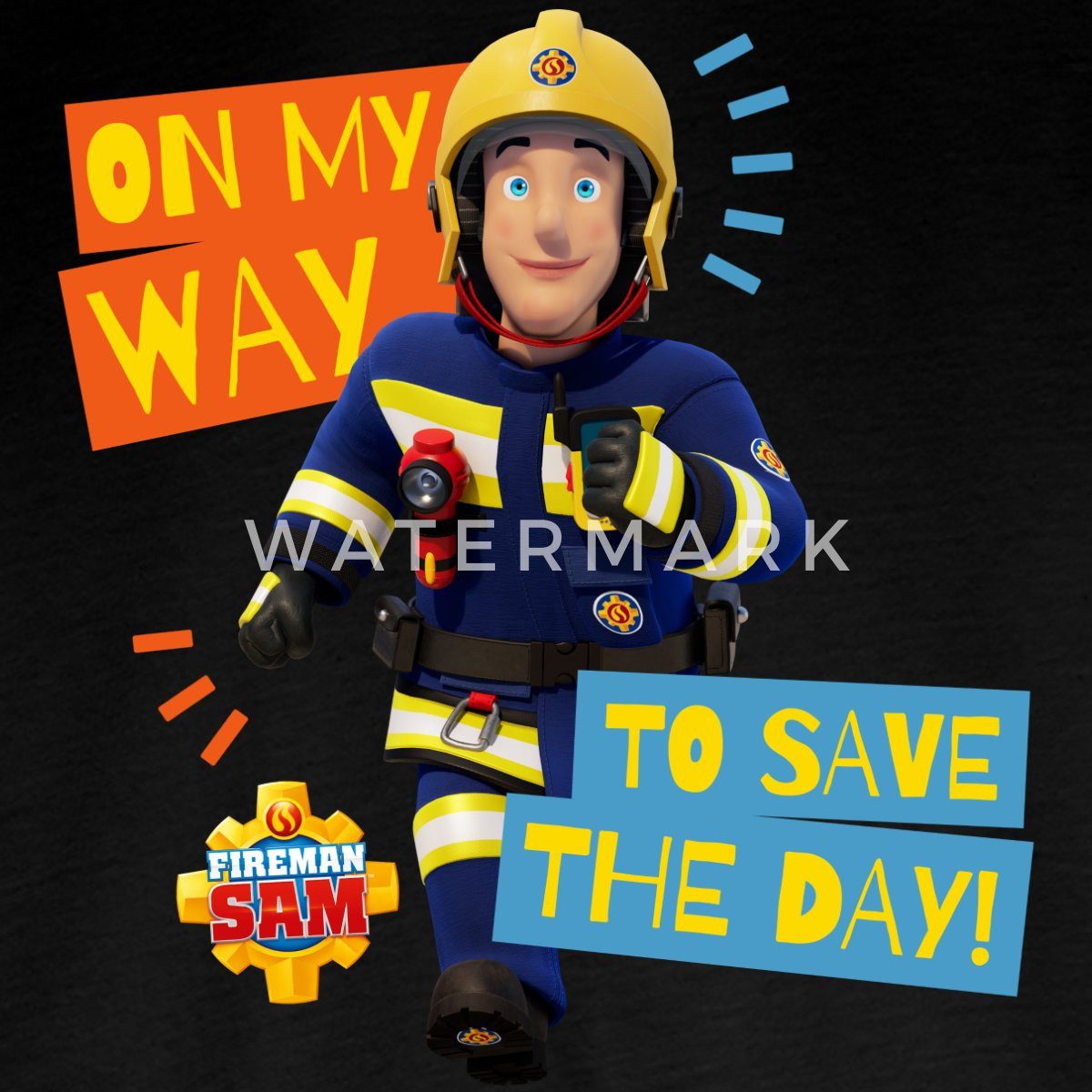 Spreadshirt T-Shirt Feuerwehrmann Sam™ On My Way To Save The Day Kinder Premium Langarmshi (1-tlg)