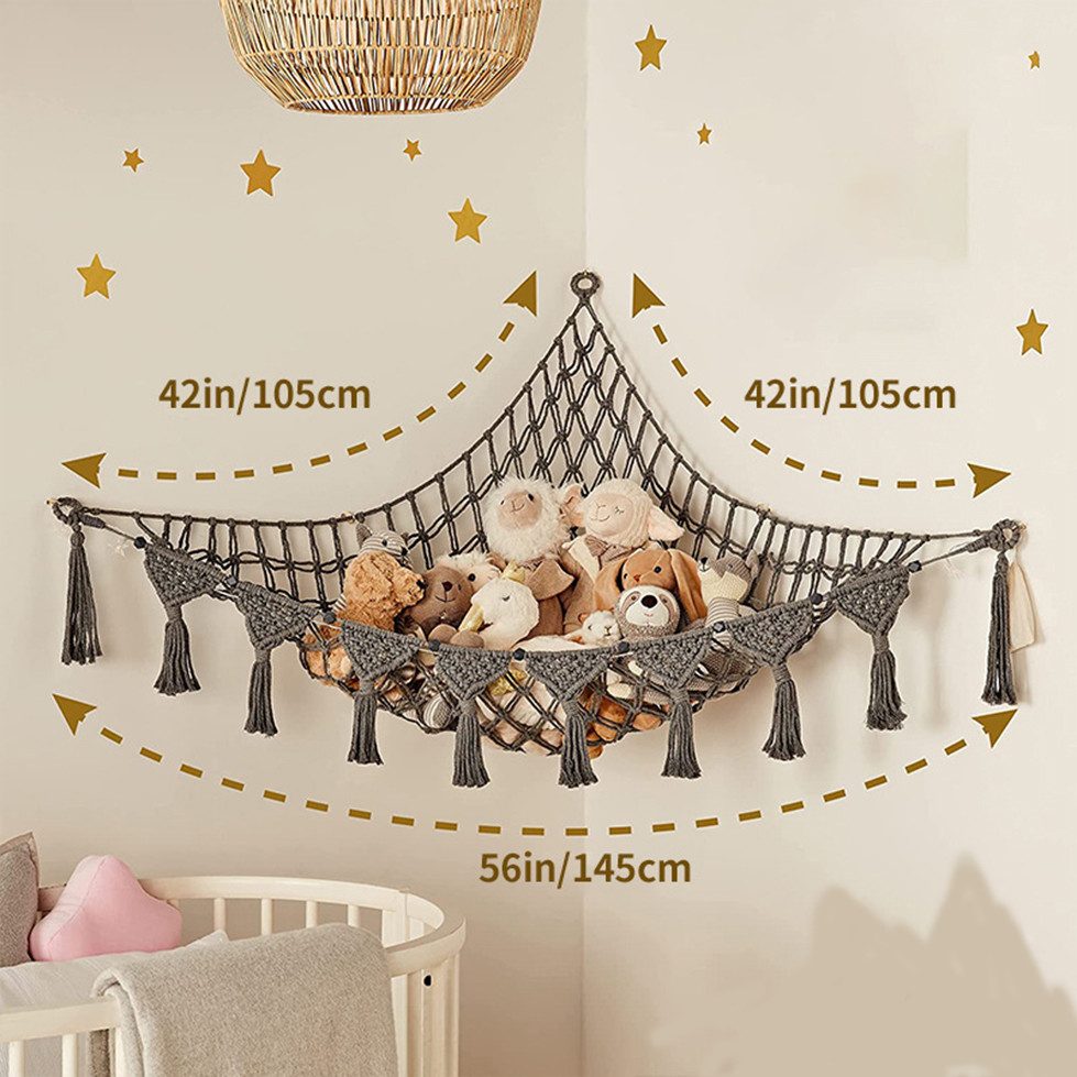 Kaket Spielzeugtruhe Stofftier Hängematte Spielzeugorganizer Kuscheltier Au günstig online kaufen