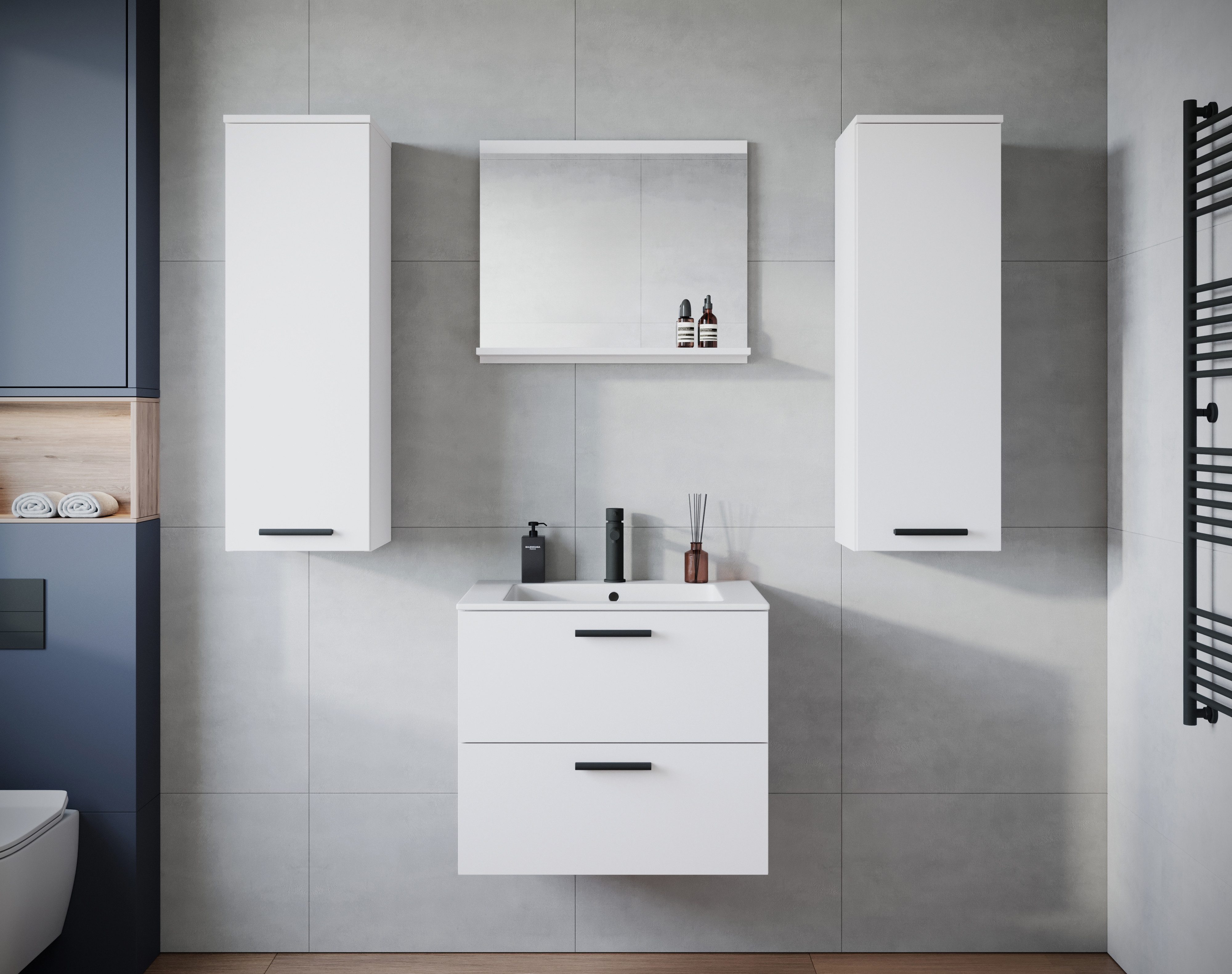 welltime Badmöbel-Set PILA, (Set, 4-St), Badmöbel 4-teilig, verstellbare Ei günstig online kaufen