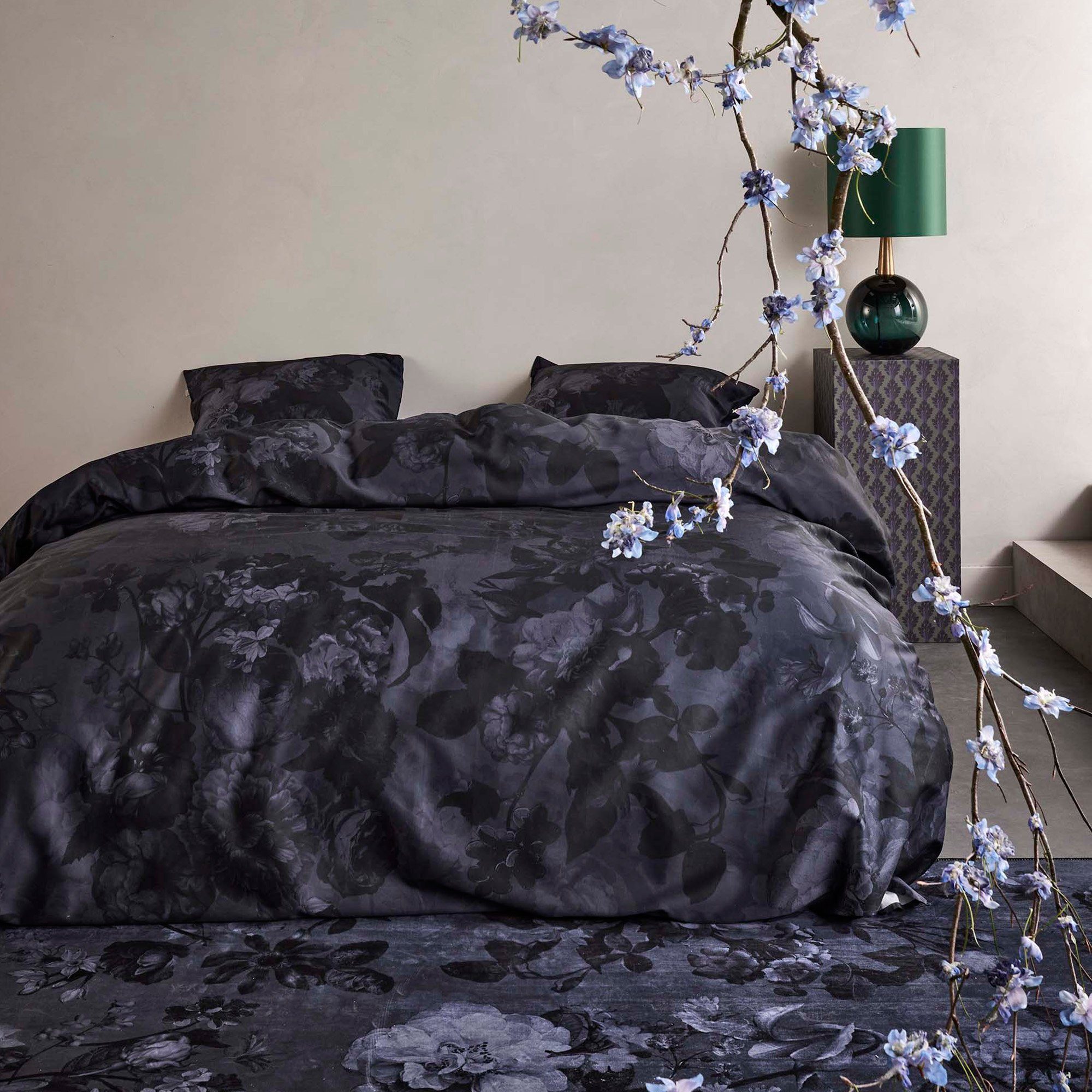 Essenza Bettwäsche Wendebettwäsche "Floor Nightblue", Mako-Satin, günstig online kaufen