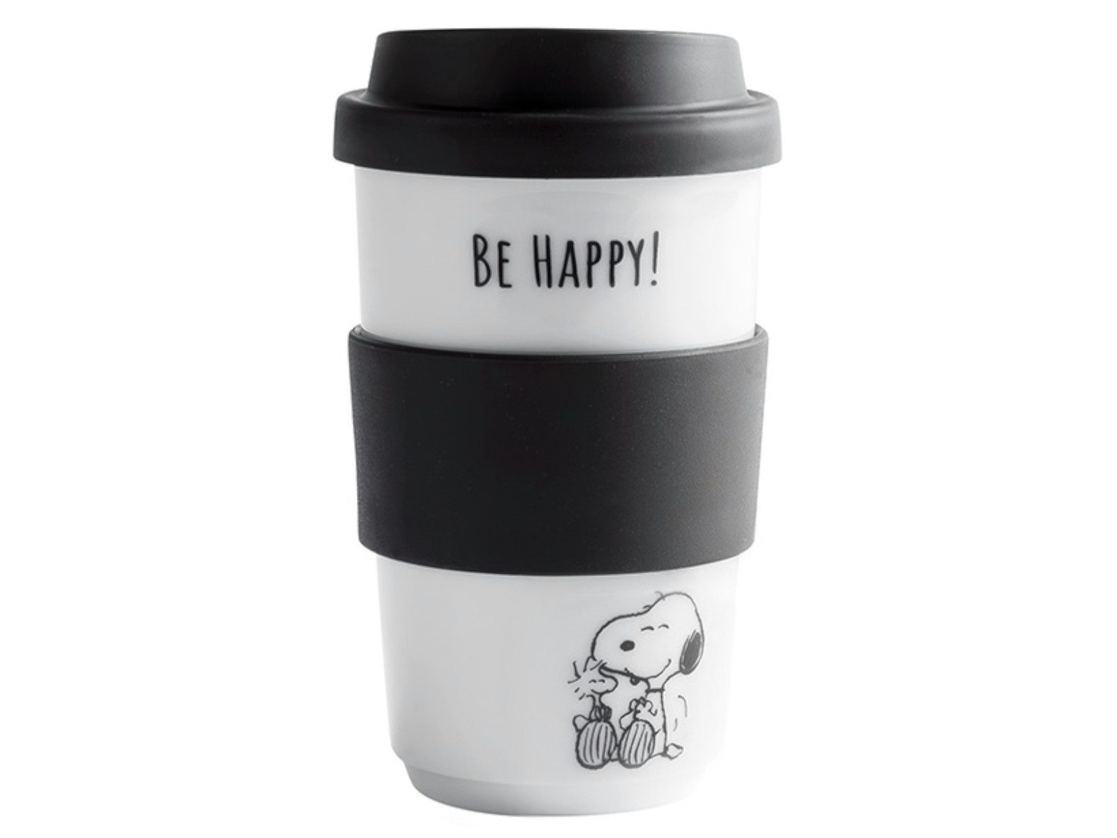 KAHLA Becher Peanuts Be Happy Becher + Trinkdeckel + Banderole 0,4l, Porzellan