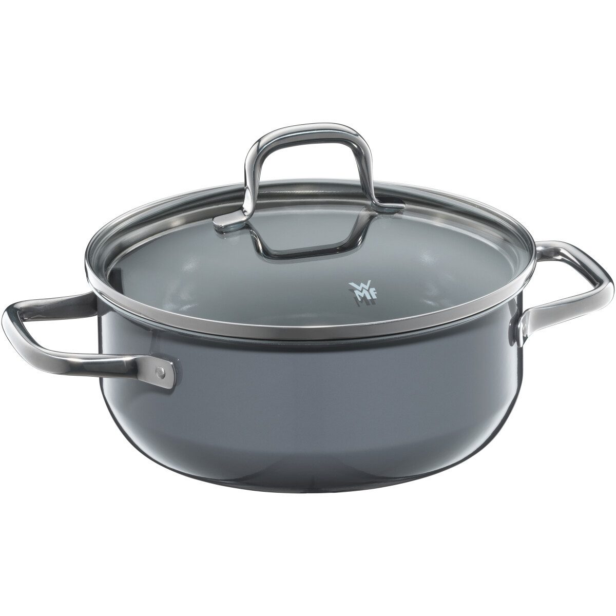 WMF Bratentopf WMF Fusiontec Essential Bratentopf mit Deckel, 20 cm, Calm Grey, FUSIONTEC (mit Glasdeckel, 2,4l), Made in Germany