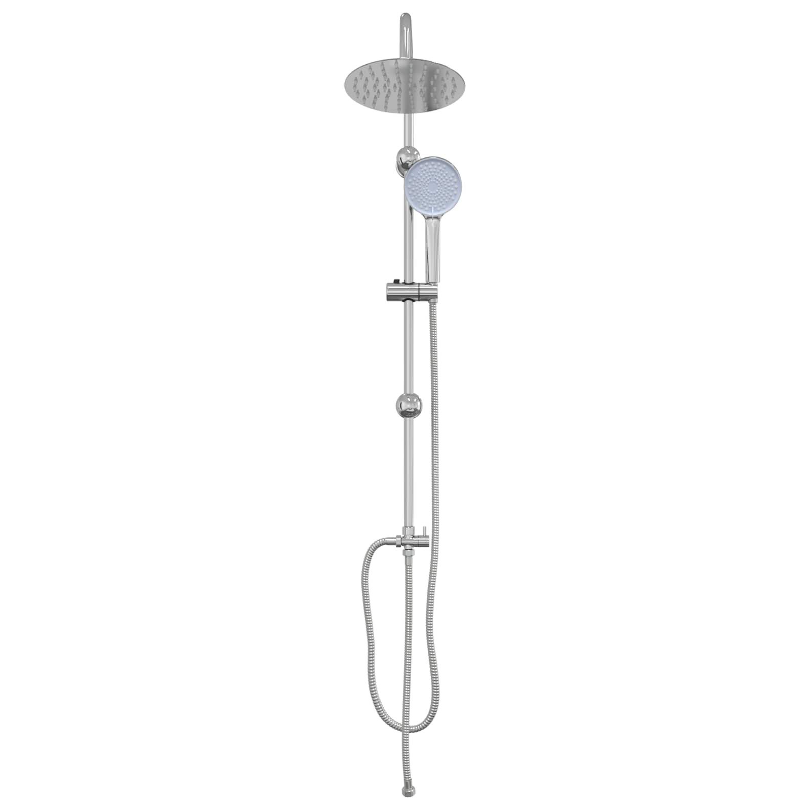 vidaXL Duscharmatur 47 x 20 x 95 cm Duschsystem Komplett Silber Messing 45x20x96 cm für mo