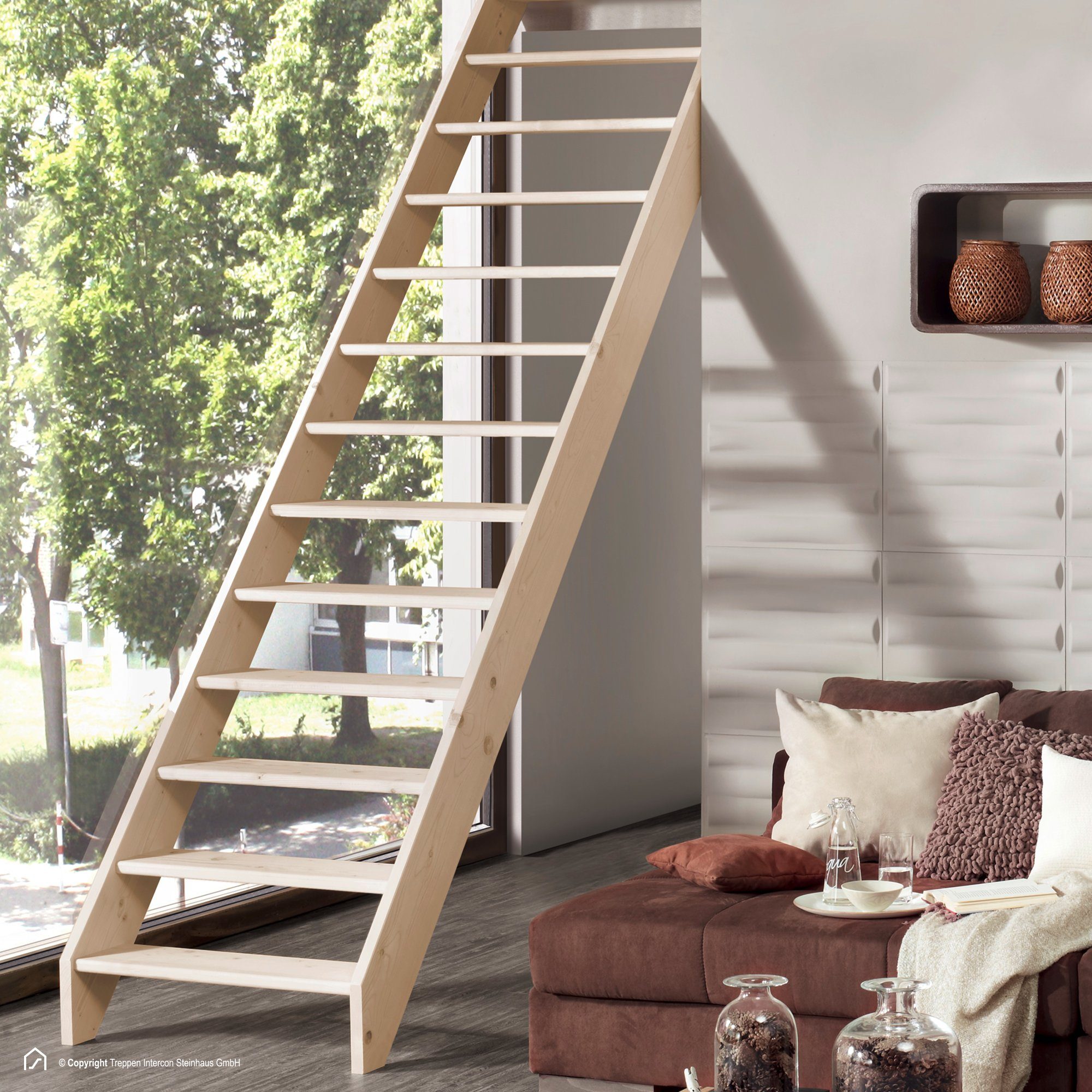 Treppen Intercon Raumspartreppe Casablanca gerade, 60 günstig online kaufen