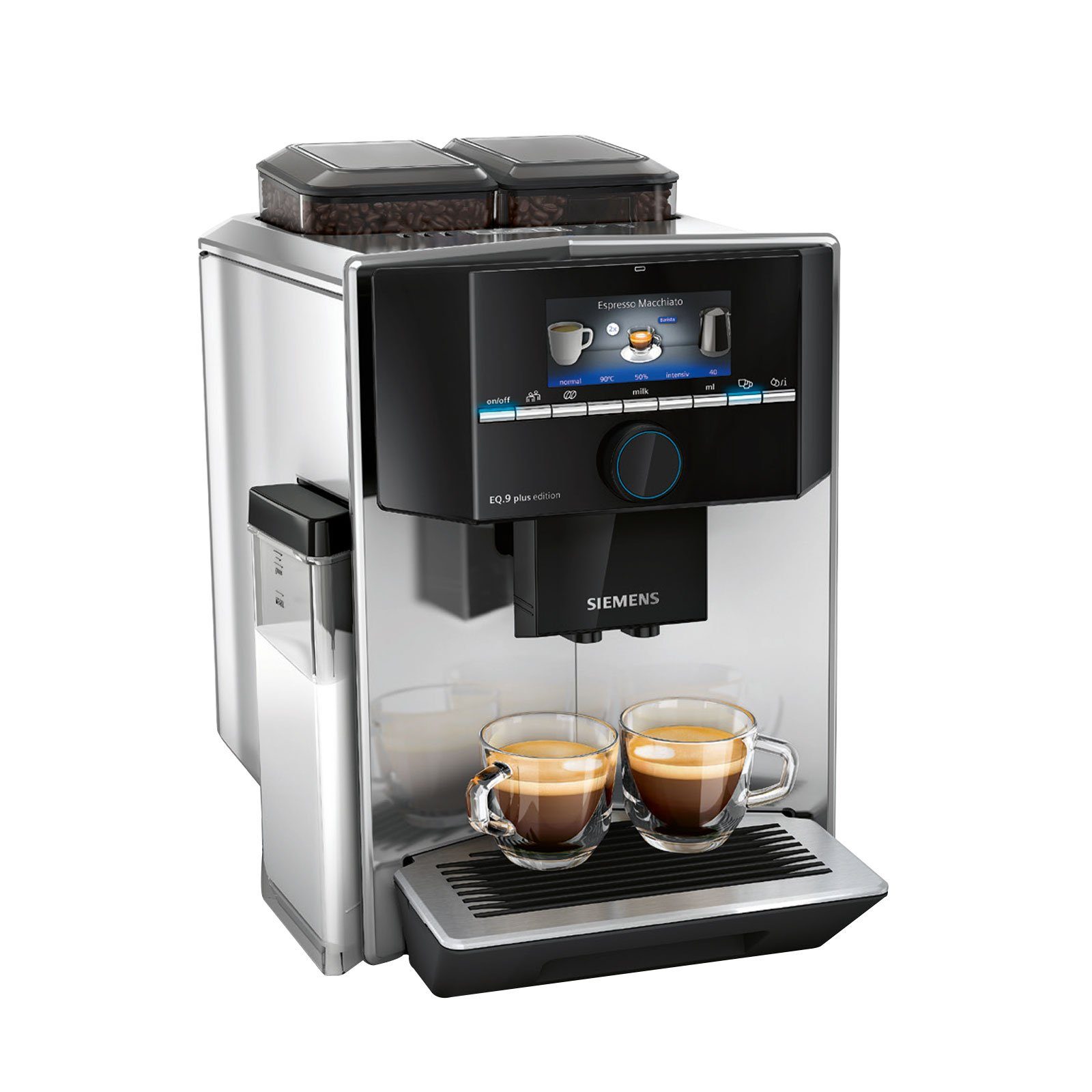 noch connect einstellbare plus Aromaextraktion SIEMENS Siemens EQ.9 TI9575X7DE durch Brühgeschwindigkeit Kaffeevollautomat, s700 aromaIntense: höhere Kaffeevollautomat