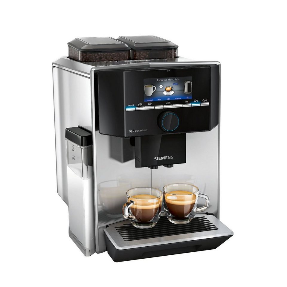 SIEMENS Kaffeevollautomat Siemens TI9575X7DE EQ.9 plus connect s700  Kaffeevollautomat, aromaIntense: noch höhere Aromaextraktion durch  einstellbare Brühgeschwindigkeit