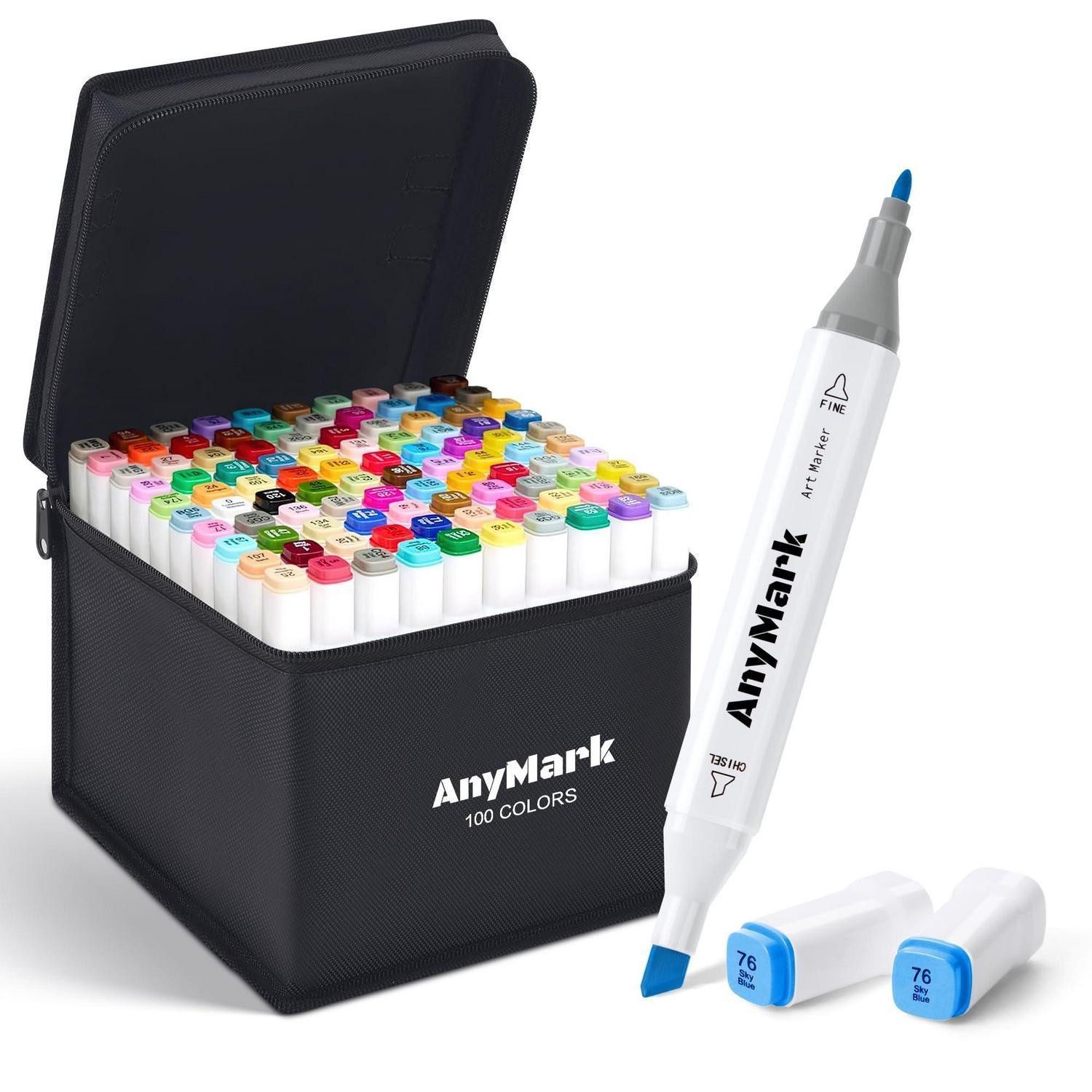 LuxusKollektion Permanentmarker Alkohol Marker 100 Farben Doppelspitze