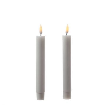 Deluxe Homeart LED-Kerze LED Stabkerzen Mia Tafelkerzen Echtwachs flackernd H: 15cm weiß 2Stk (2-tlg)