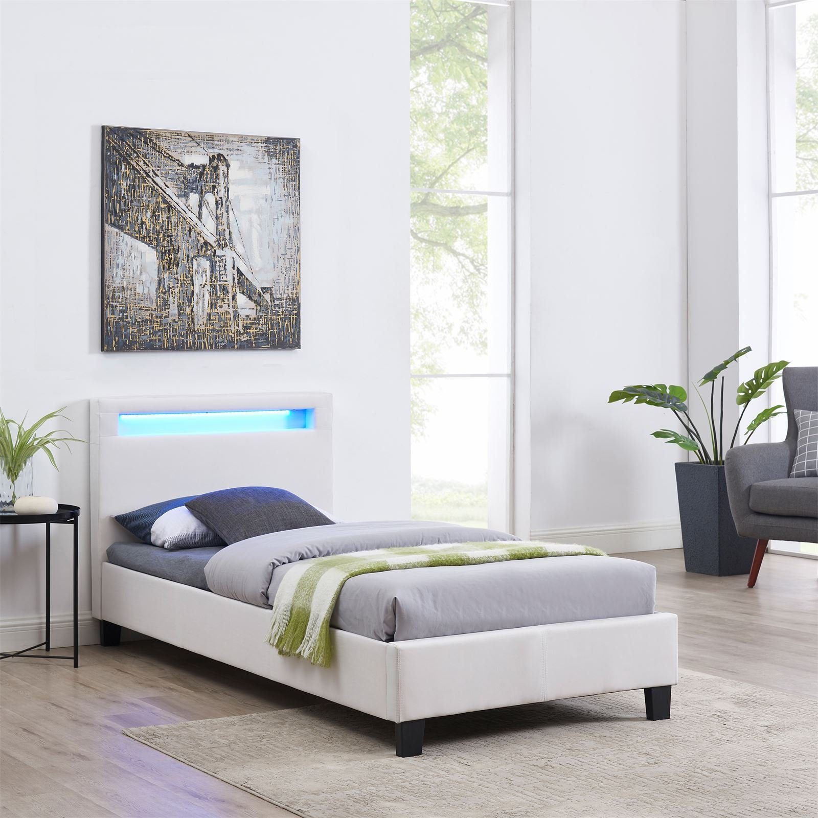 CARO-Möbel Polsterbett HIMALAYA, Polsterbett Einzelbett Jugendbett günstig online kaufen