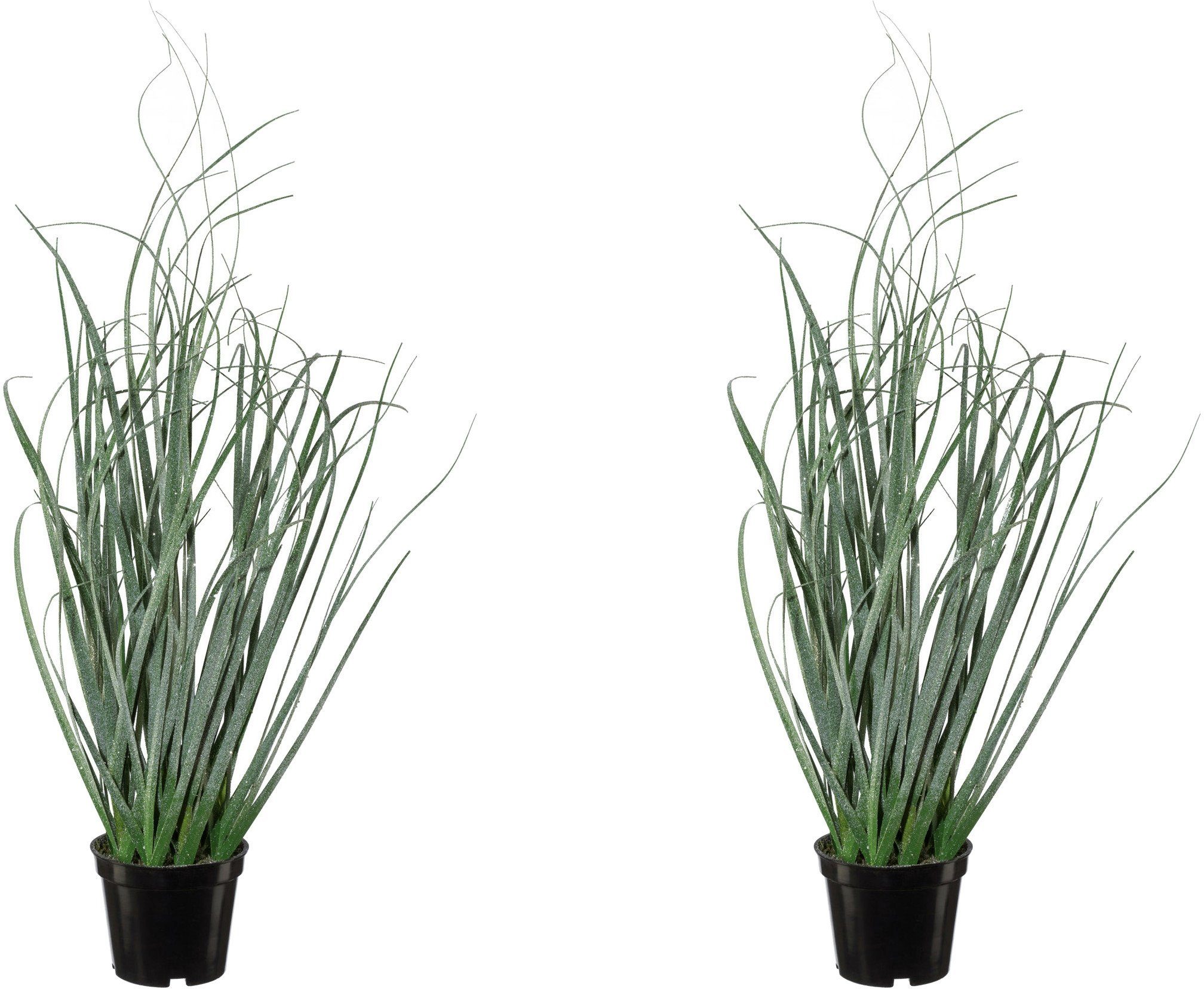 Winterliche Kunstpflanze Weihnachtsdeko Grasbusch, Creativ green, Höhe 42 cm, mit geeister Optik, im 2er-Set. Reduzierter Preis € 14,33. Unverbindliche Preisempfehlung € 19,99