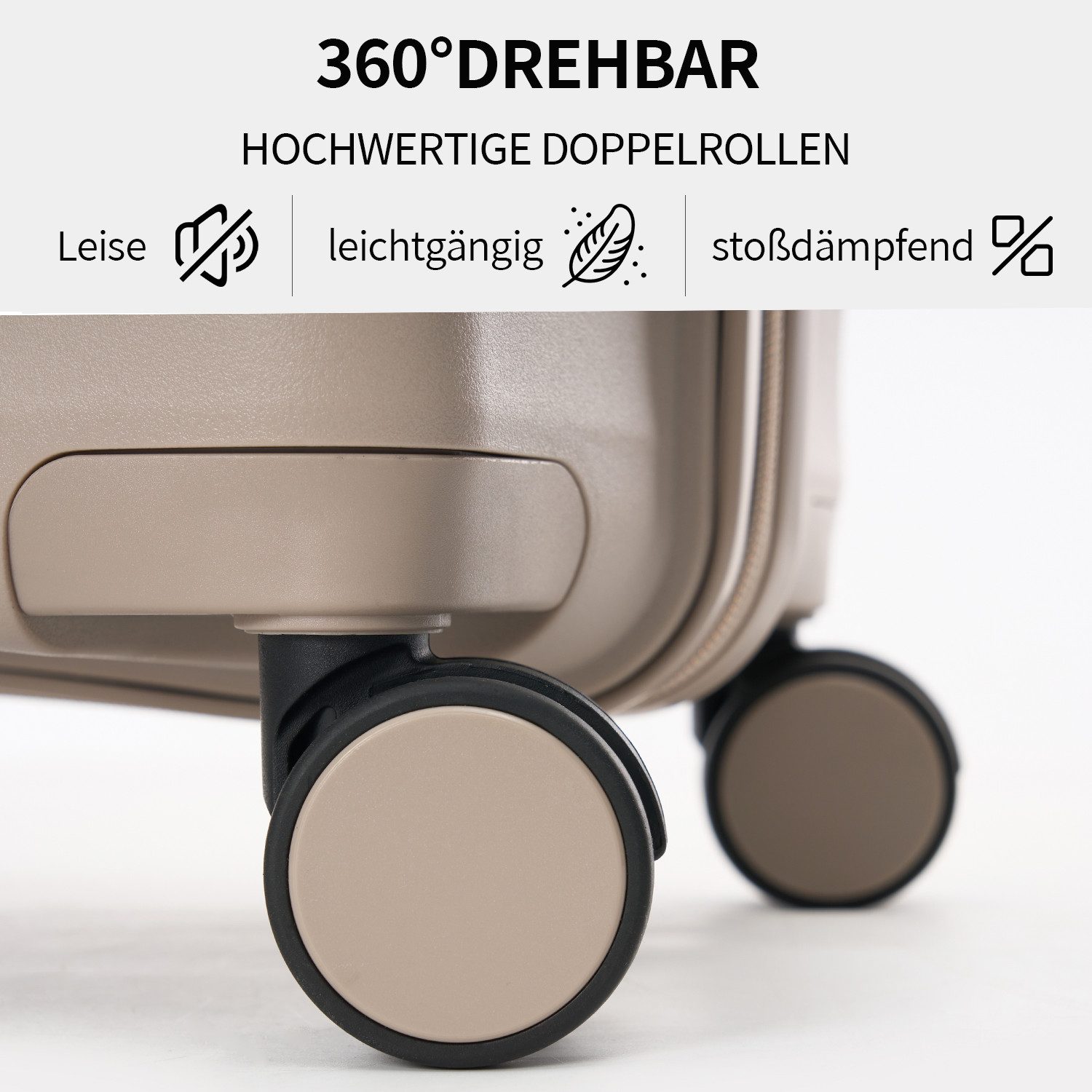 Abistab Hartschalen-Trolley Hartschalenkoffer Mariner Leicht Reisekoffer, 4 Rollen, Trolley S/M/L/Sets mit 360° Rollen & Zahlenschloss