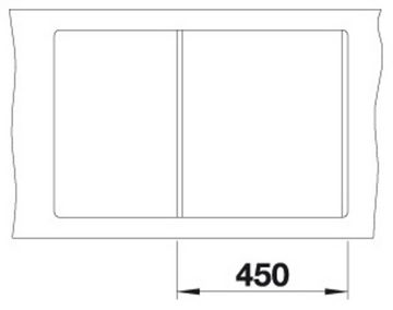 Blanco Granitspüle METRA 45 S-F, eckig, 49/77 cm, Flächenbündiger Einbau, (1 St), erhältlich in mehreren Farben