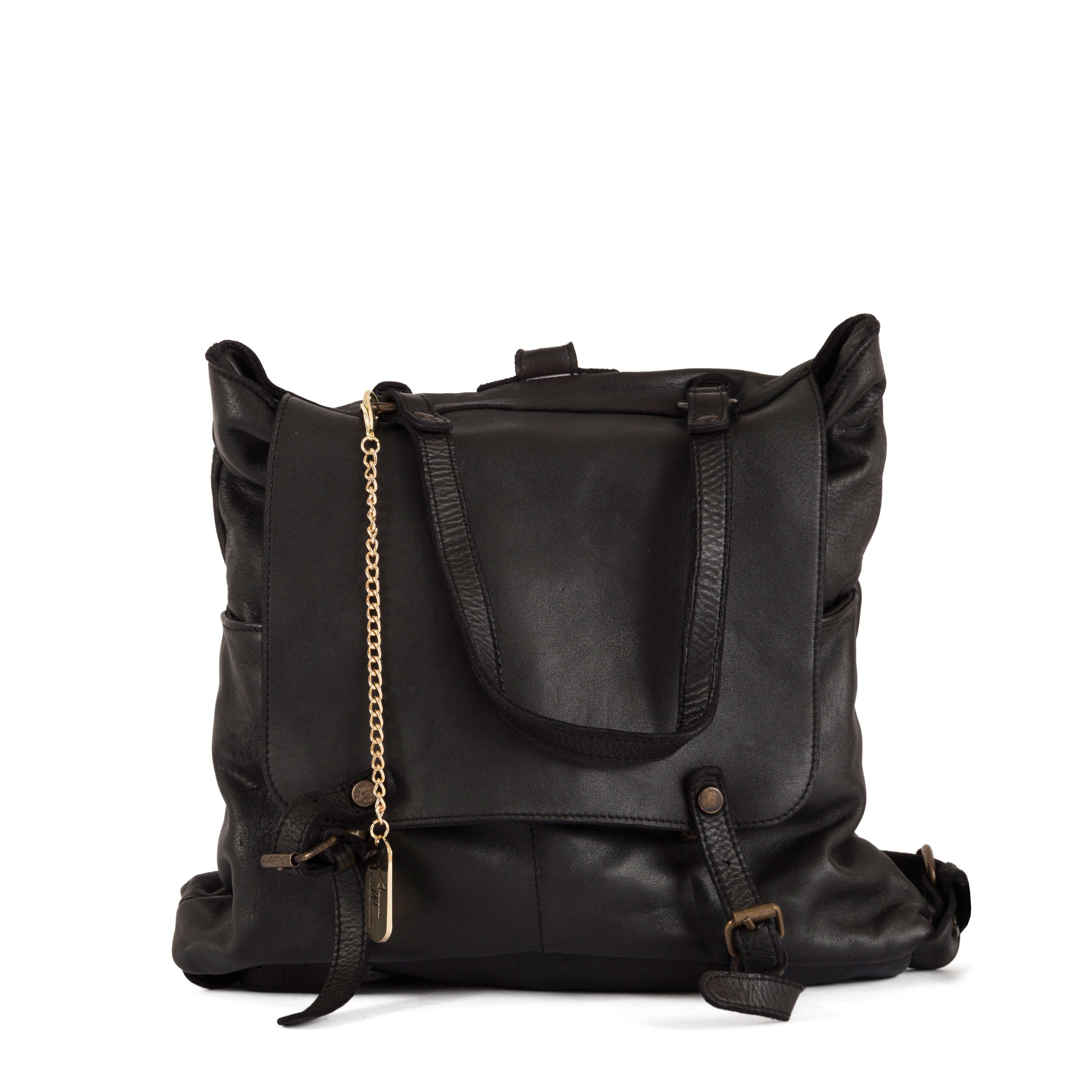 Anna Morellini Handtasche Kika - Modische Italienische Handtasche und  Rucksacktasche, Als Handtasche, Schultertasche und Rucksack verwendbar