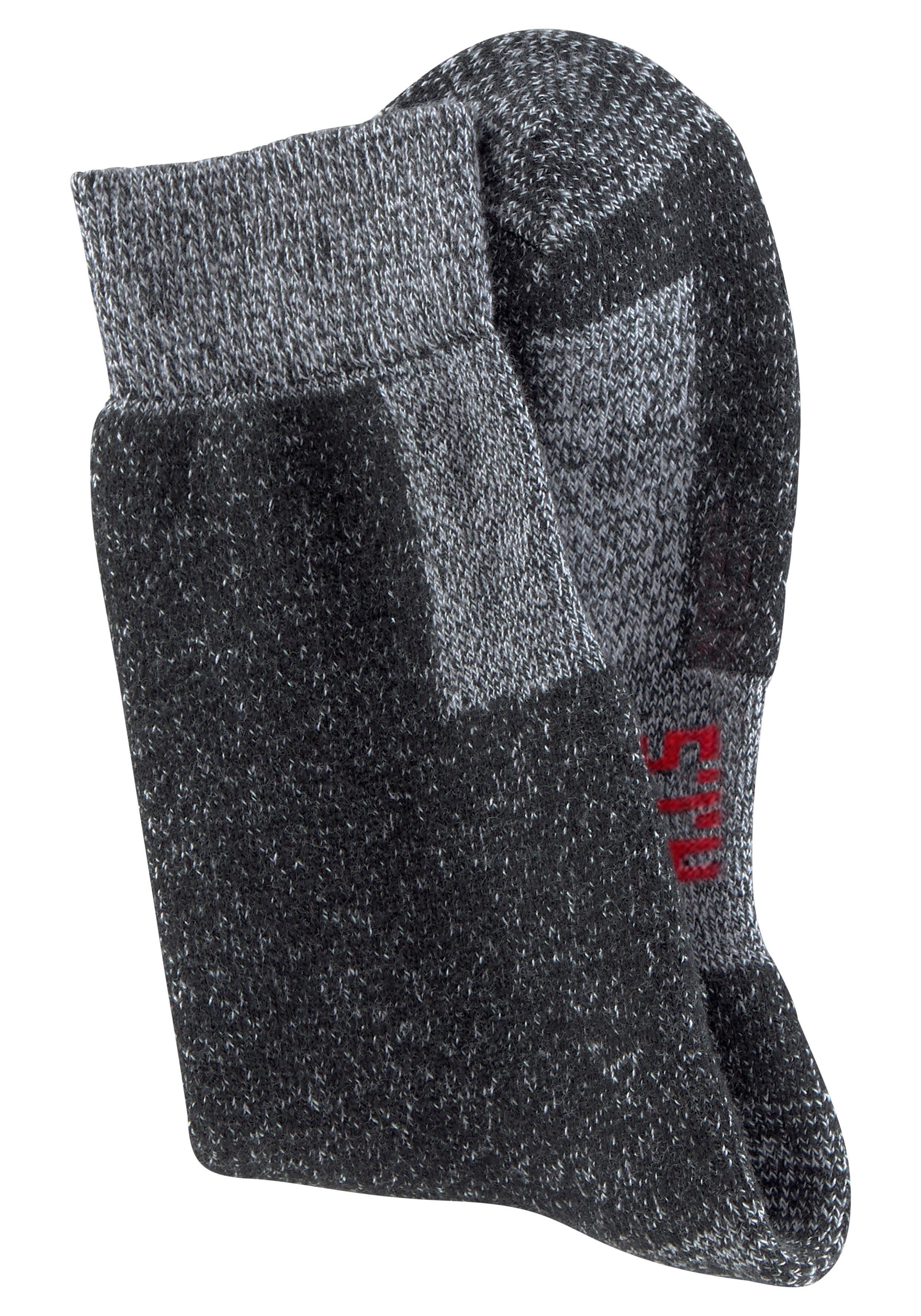 H.I.S Wandersocken Wandersocken Herren, Atmungsaktive Wintersocken (Packung, 2-Paar, Crew Sock) mit extra Stützfunktion und Polsterung