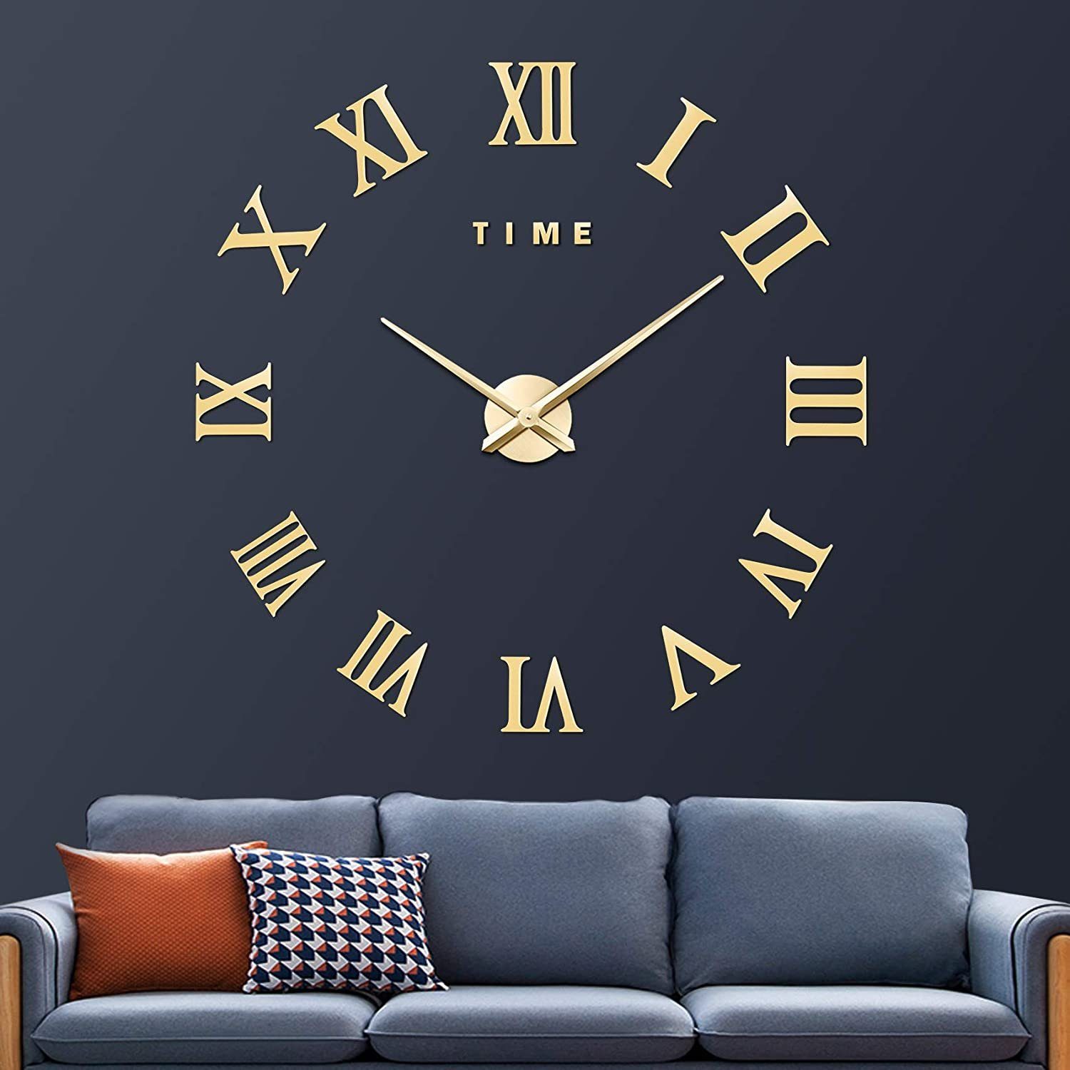 3D Vaxiuja Uhr Wanduhr, Ziffern Wanduhr riesige römische Große Dekoration DIY