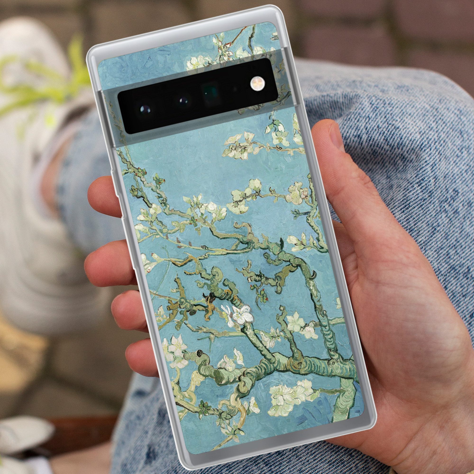 MuchoWow Handyhülle für Google Pixel 6 Pro Mandelblüte - Van Gogh - Kunst, Handy Case, Silikon, Bumper Case Dünn