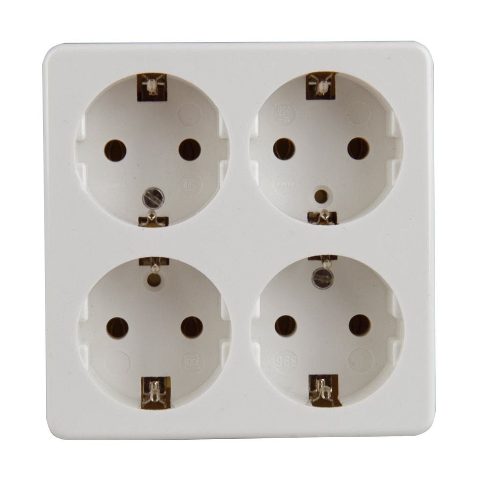 Trend Line Unitec Steckdosenleiste 4-fach ohne Kabel Steckdosenleiste, Ohne Kabel