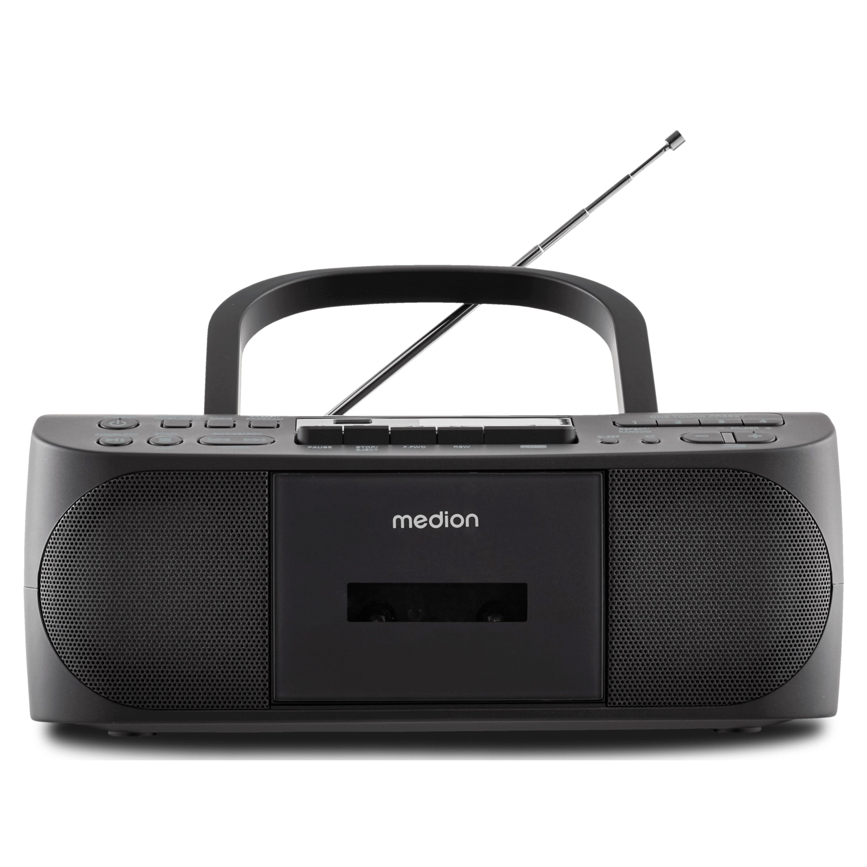 Medion® Stereo Sound System MEDION® LIFE® DRX-1 Plus (MD400003) Radio (AM- / FM- Tuner, MW / UKW mit RDS, 3 W, Bluetooth® 5.4, AUX-In, Batteriebetrieb: 6 x 1,5 V, Наушникиanschluss)