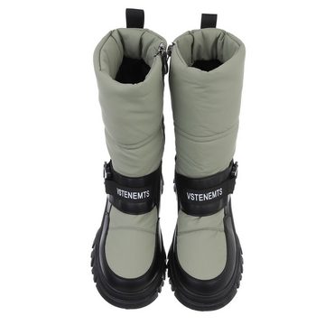 Ital-Design Damen Snowboots Outdoor Plateaustiefel Blockabsatz Plateaustiefeletten in Hellgrün